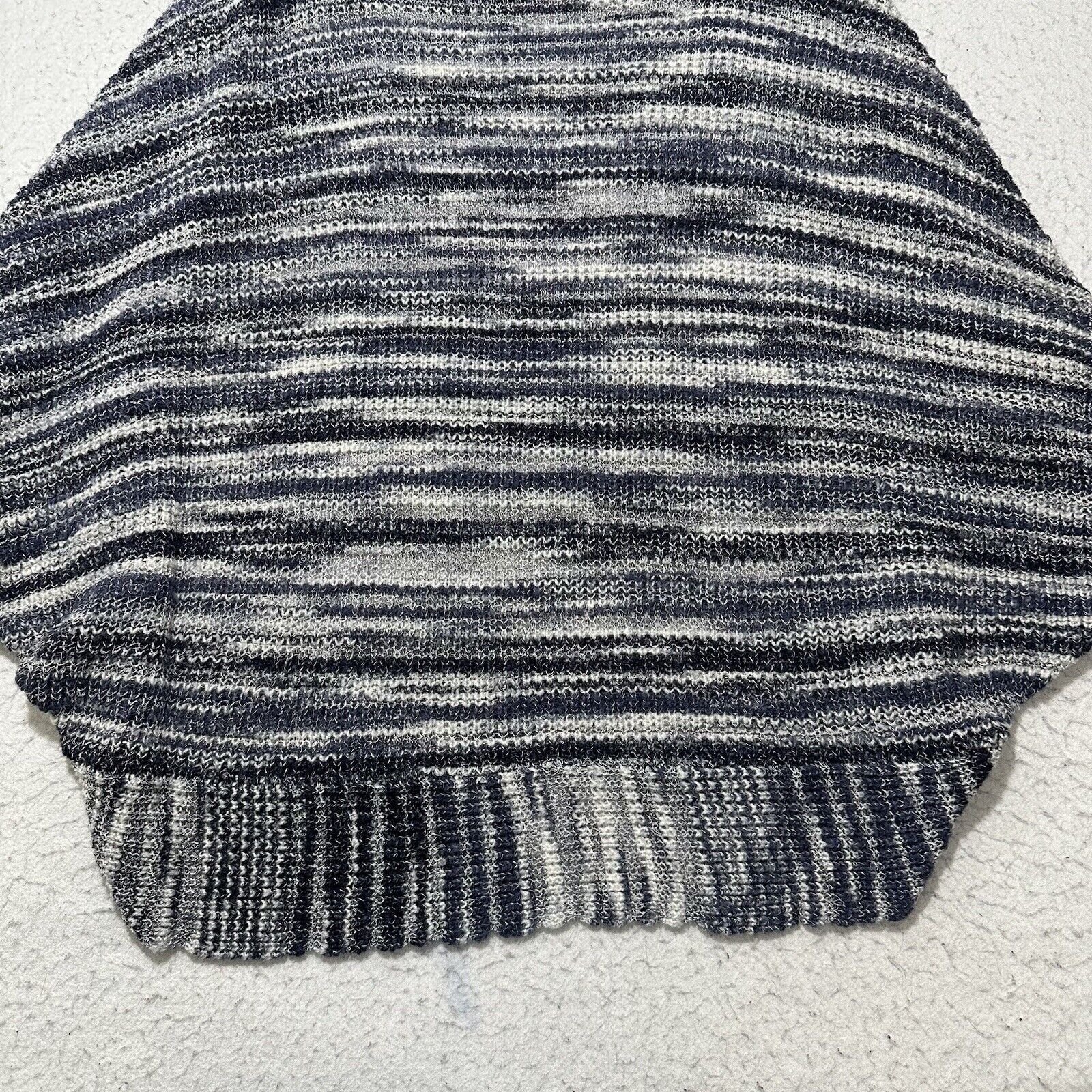 Chicos Chico's Small Short Blue White Stripe Cardigan Sweater Size S / US 4 / IT 40 - 12 Thumbnail