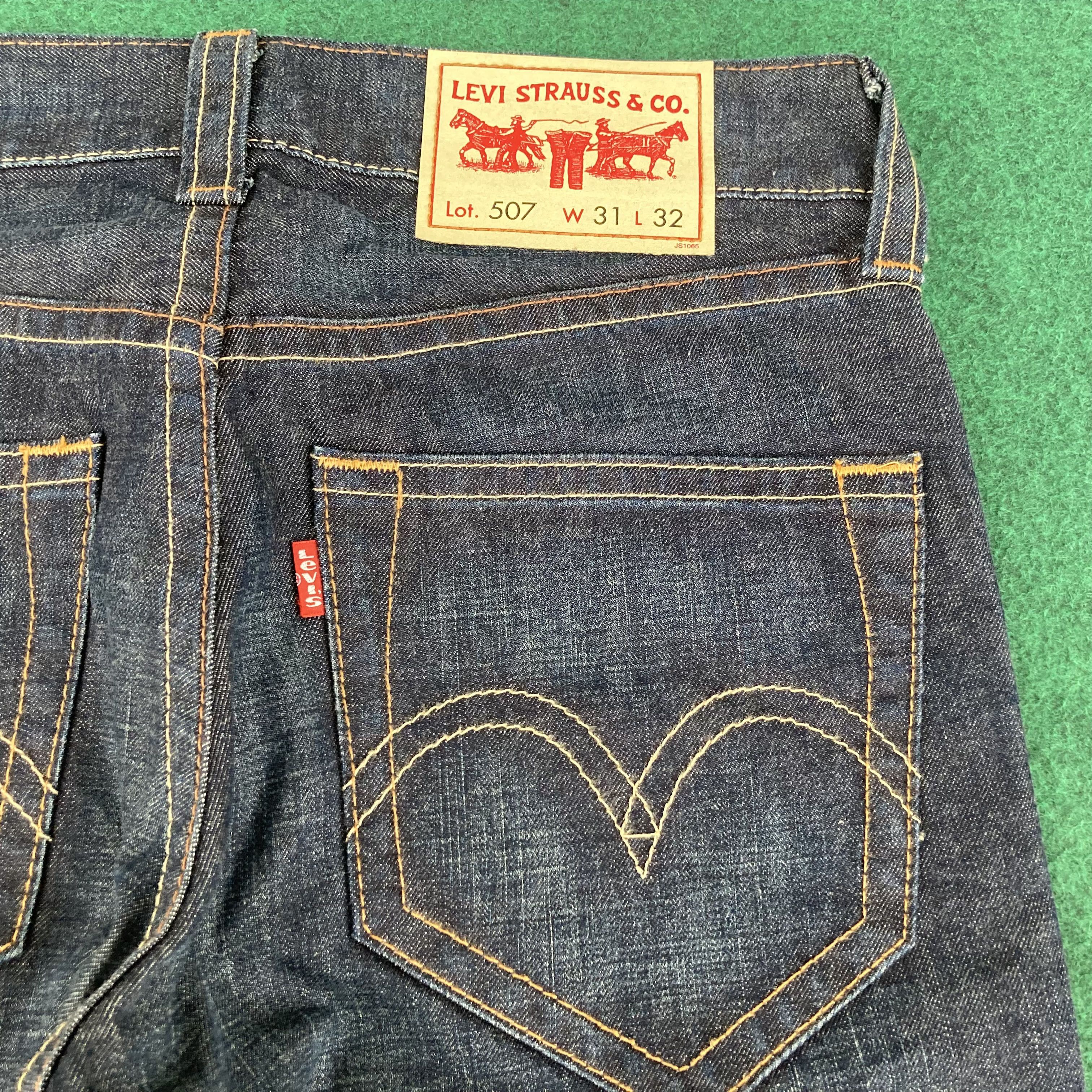 Levi's × Vintage Vtg Levis 507 Super Flare Denim Bootcut Punk 32 Grunge Jeans Size US 32 / EU 48 - 10 Thumbnail