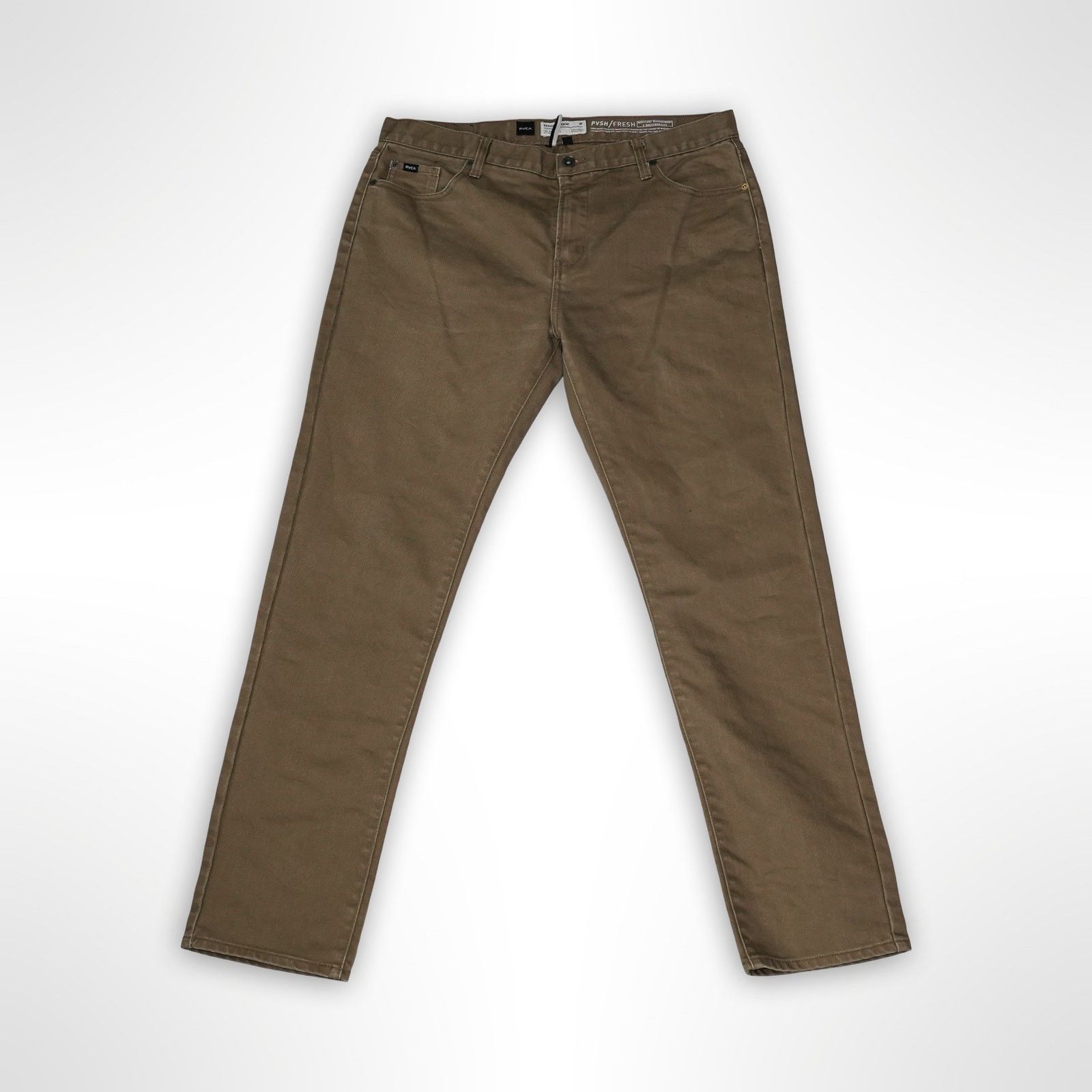 RVCA RVCA The Regulars Brown Moisture Wicking Denim Jeans 38x33 Size US 38 / EU 54 - 1 Thumbnail