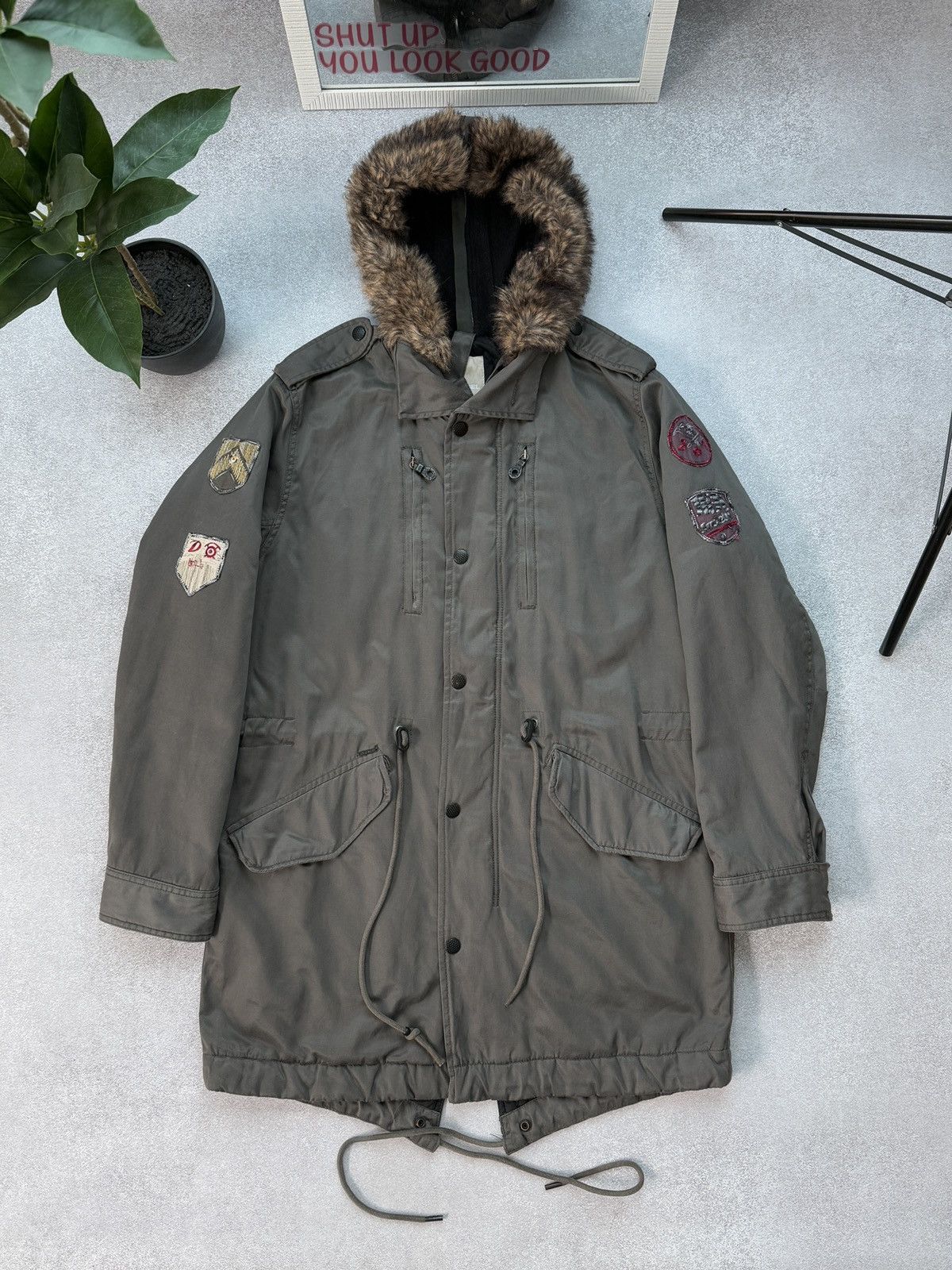 Diesel Diesel Parka Jacket Faux Fur Y2K Hood Military Alaska Style Size US L / EU 52-54 / 3 - 1 Thumbnail