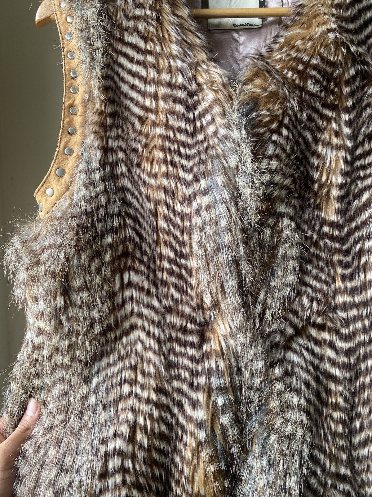 Hysteric Glamour × Japanese Brand × Le Grande Bleu (L.G.B.) RICHARD & DAVID FAUX FUR VEST MINK PEACOCK 90s LGB Size US M / EU 48-50 / 2 - 9 Thumbnail