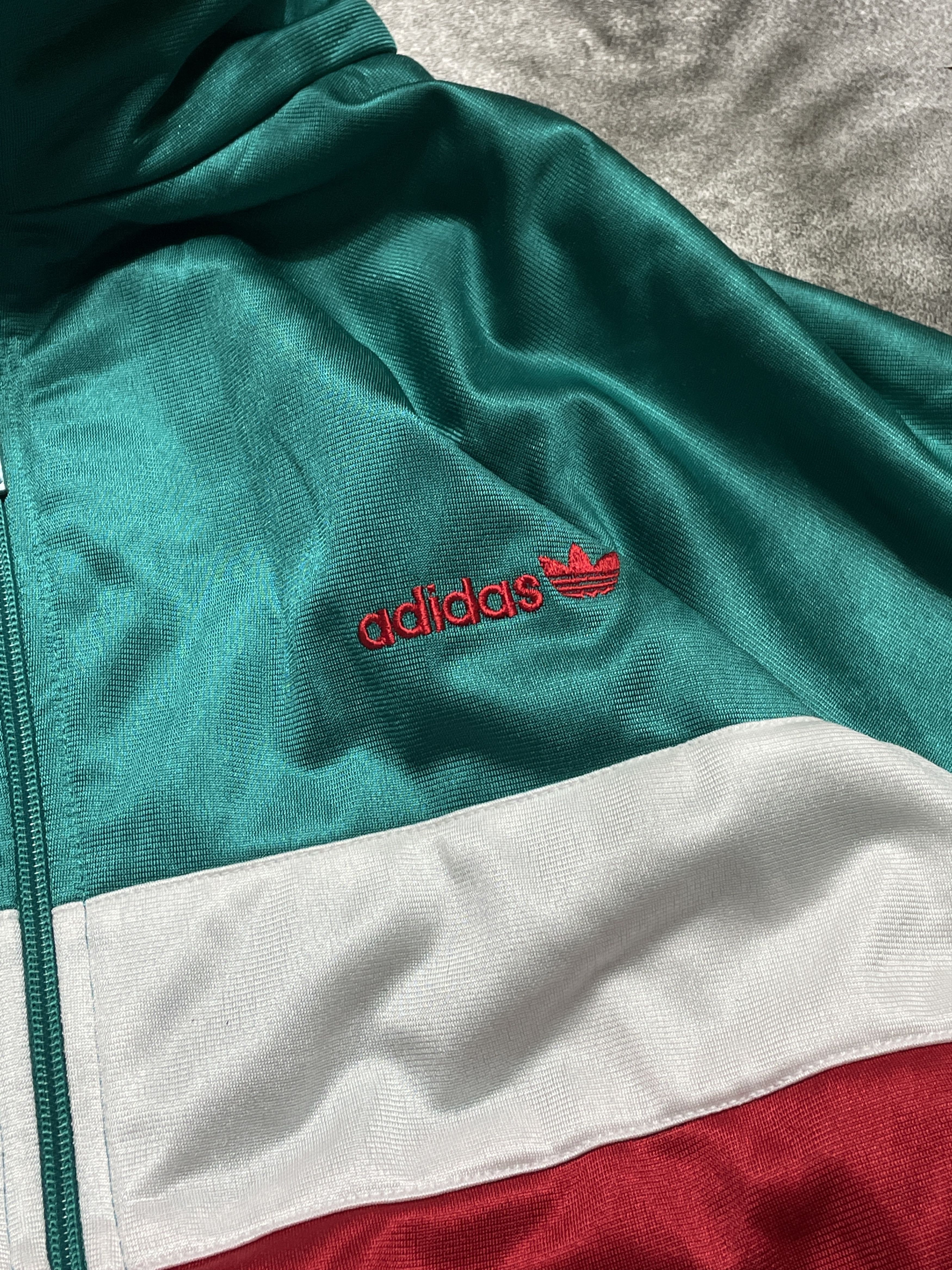 Adidas ❗️RARE❗️Adidas Vintage 90s Sweatshirt Zip Boxy Fit Size US XL / EU 56 / 4 - 4 Thumbnail