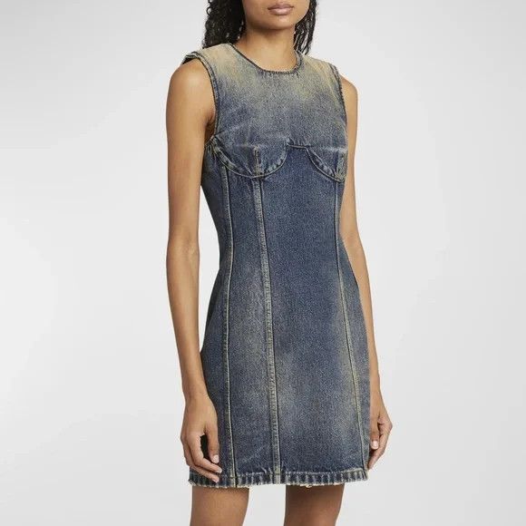 Givenchy GIVENCHY Denim Mini Dress - MILITARY BLUE - NEW WITH TAGS Size M / US 6-8 / IT 42-44 - 2 Thumbnail
