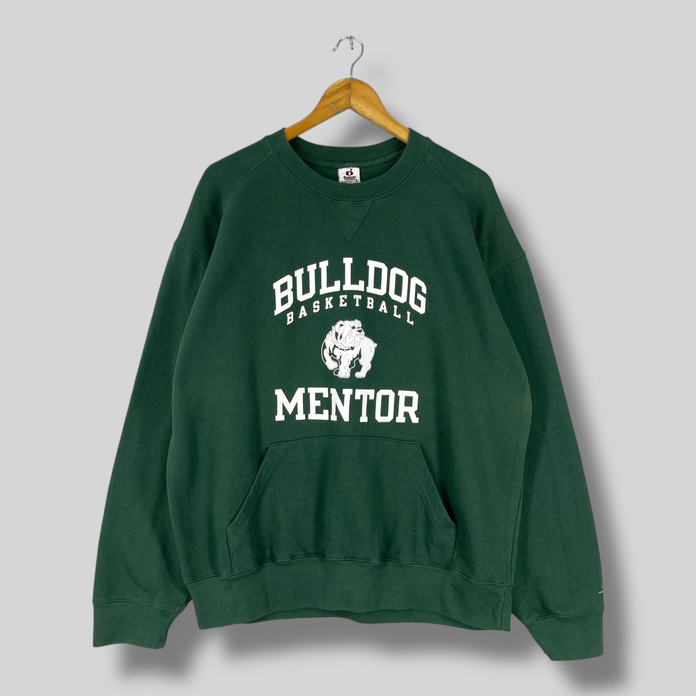 Vintage Vintage 90s BULLDOG BASKETBALL Sun Faded Sweatshirt Size US XL / EU 56 / 4 - 1 Thumbnail