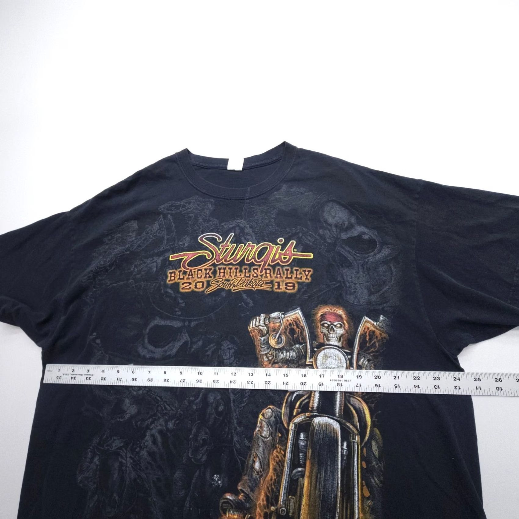 Vintage Sturgis Graphic Tee Shirt Mens XL Black Hills SD 2019 Skulls T-Shirt Cowboy Motorcycle Rock Band Size US XL / EU 56 / 4 - 6 Thumbnail