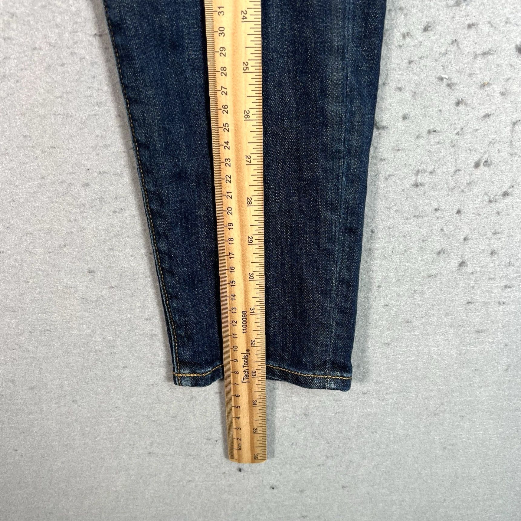 Rag & Bone VINTAGE rag & bone Jeans Womens Slim Tapered 25 Blue Dark Wash Denim Cotton Blend Size 42" / US 20 - 4 Thumbnail