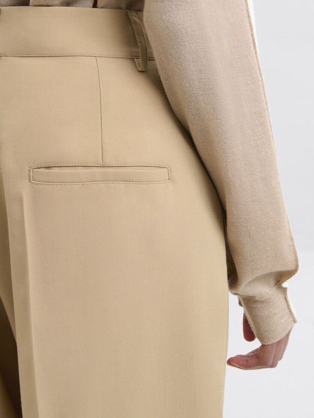 Marni o1w1db10426 Wool Blend Trousers in Beige Size 27" / US 4 / IT 40 - 5 Thumbnail
