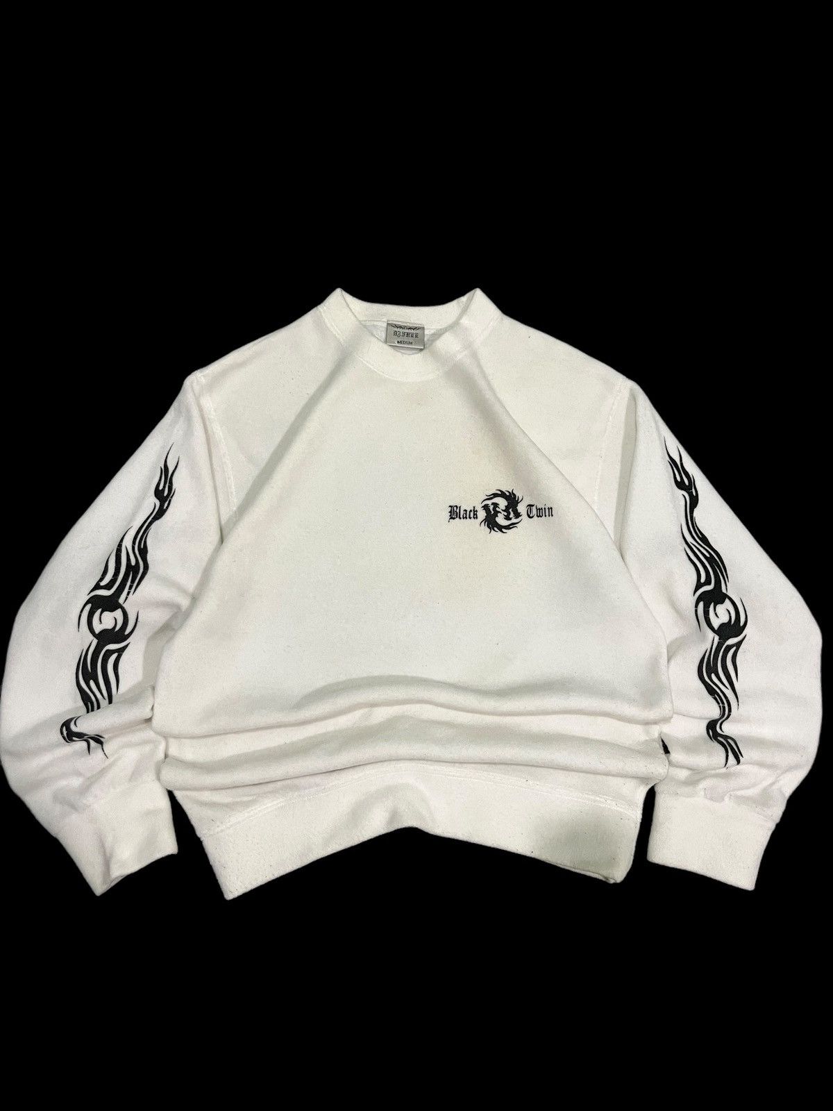 Hall Of Fame × Japanese Brand Vintage Japanese Brand Black Shadow Dragon Flames Sweatshirt Size US M / EU 48-50 / 2 - 2 Thumbnail