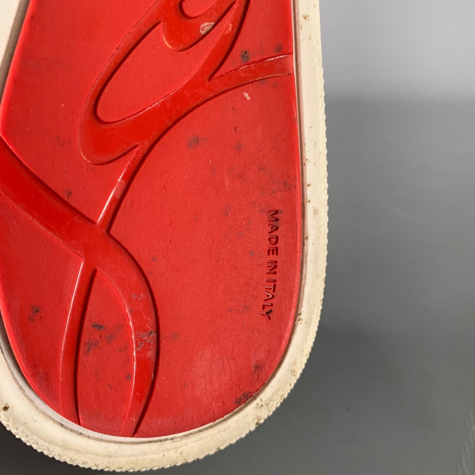 Christian Louboutin CHRISTIAN LOUBOUTIN Black Red Color Block Yacht Loafers Size US 6 / EU 39 - 8 Thumbnail