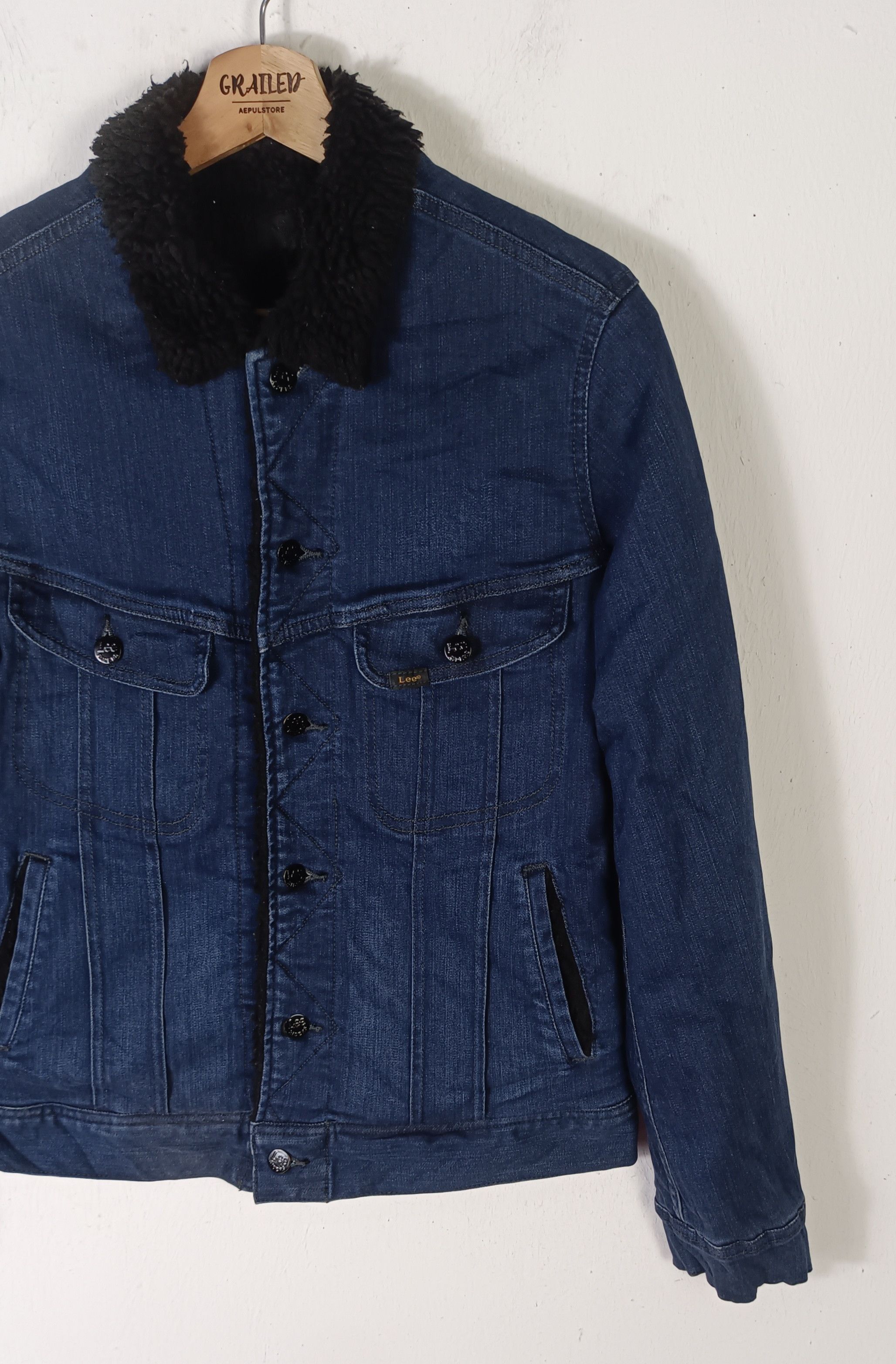 Lee Lee Riders Sanforized Sherpa Denim Jacket Size US M / EU 48-50 / 2 - 5 Thumbnail
