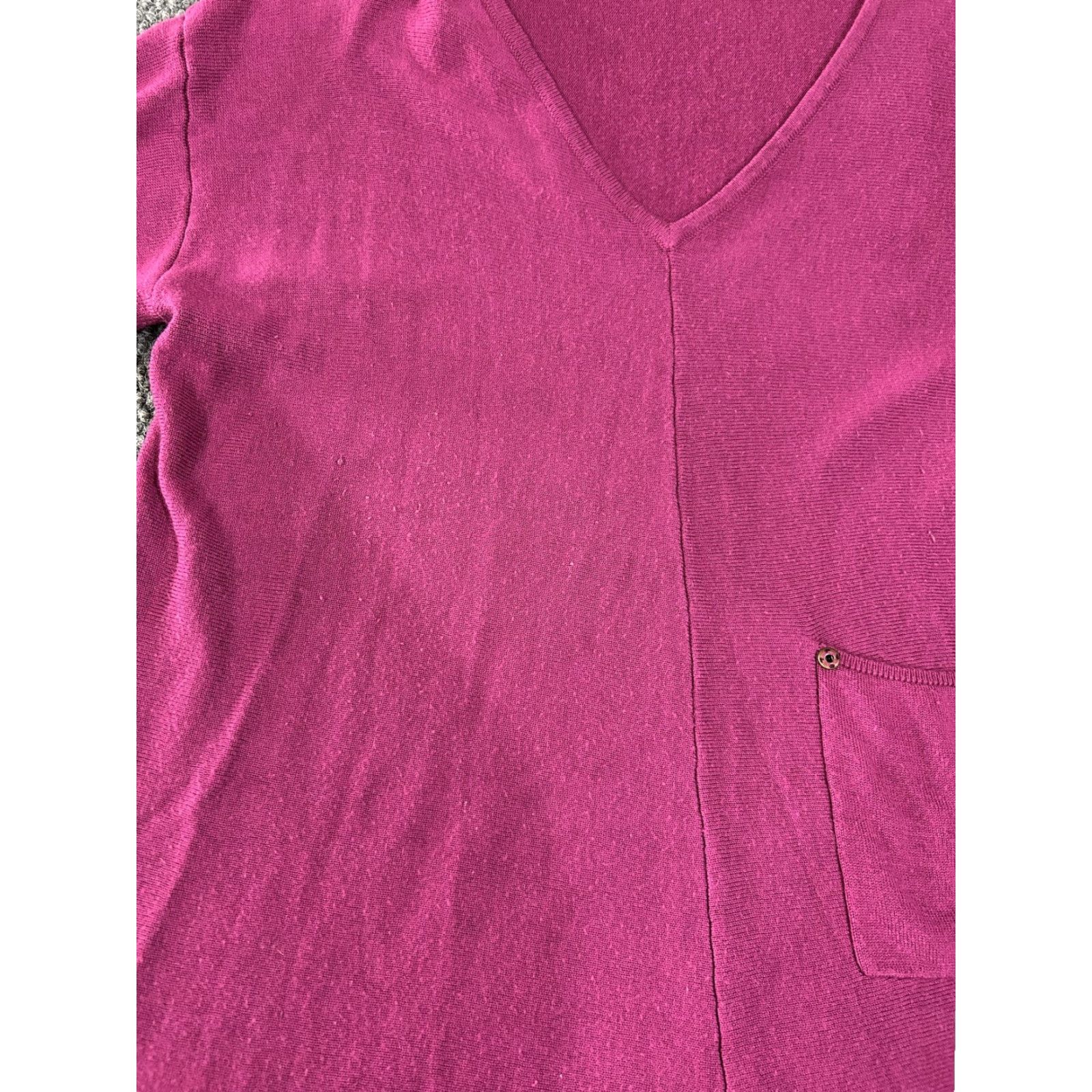 Soft Surroundings VINTAGE? No. Soft Surroundings Sweater Dress Womens L Pink V-Neck Tunic Long Sleeve Knit—Casual, 3/4 Sleeve, Pullover, Solid Knit Dress Size L / US 10 / IT 46 - 5 Thumbnail