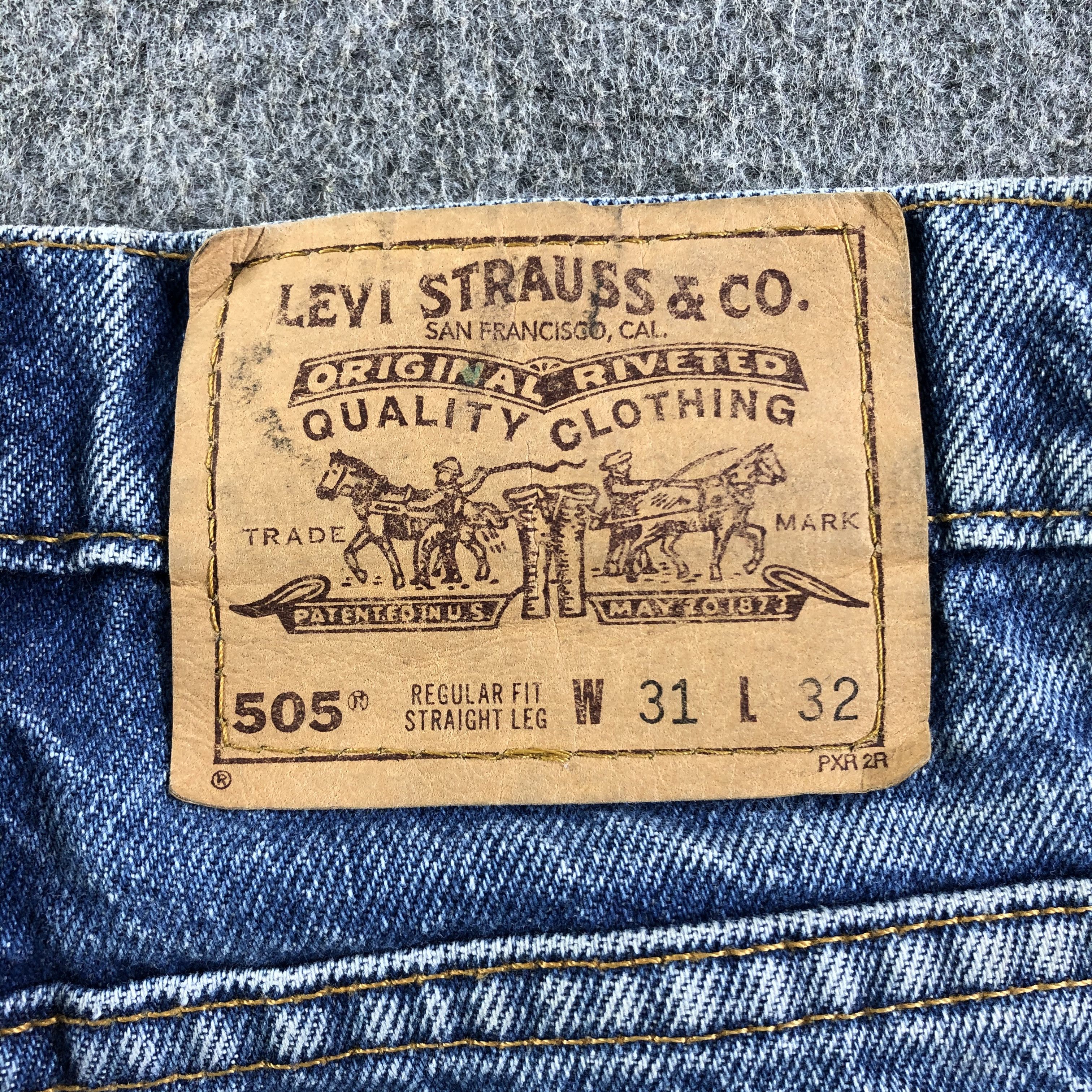 Levi's Vintage 90s Blue Wash Levis 505 Orange Tab Jeans-J2995 Size US 30 / EU 46 - 5 Thumbnail