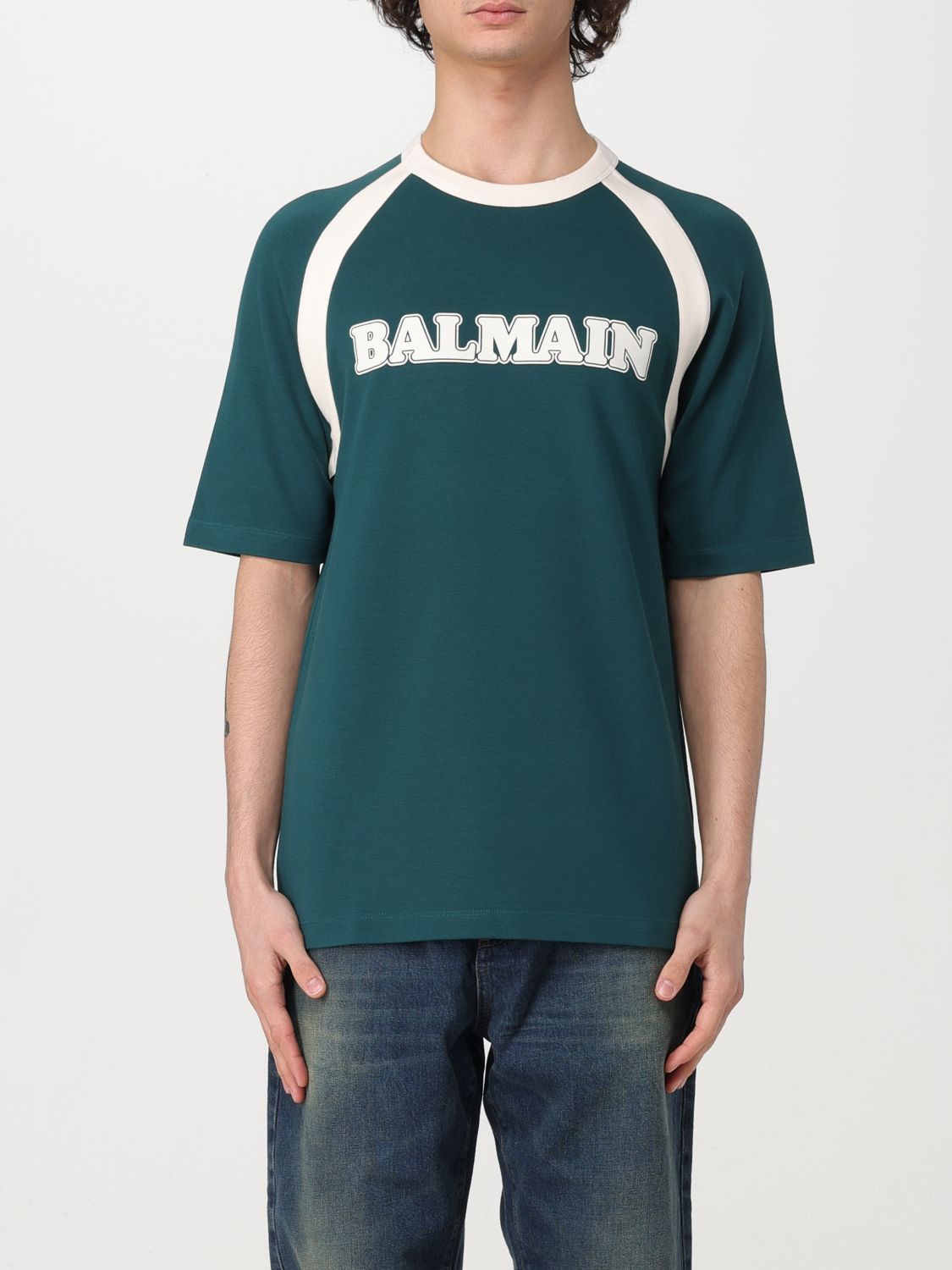 image of Balmain T-Shirt Men Green (Size Small)