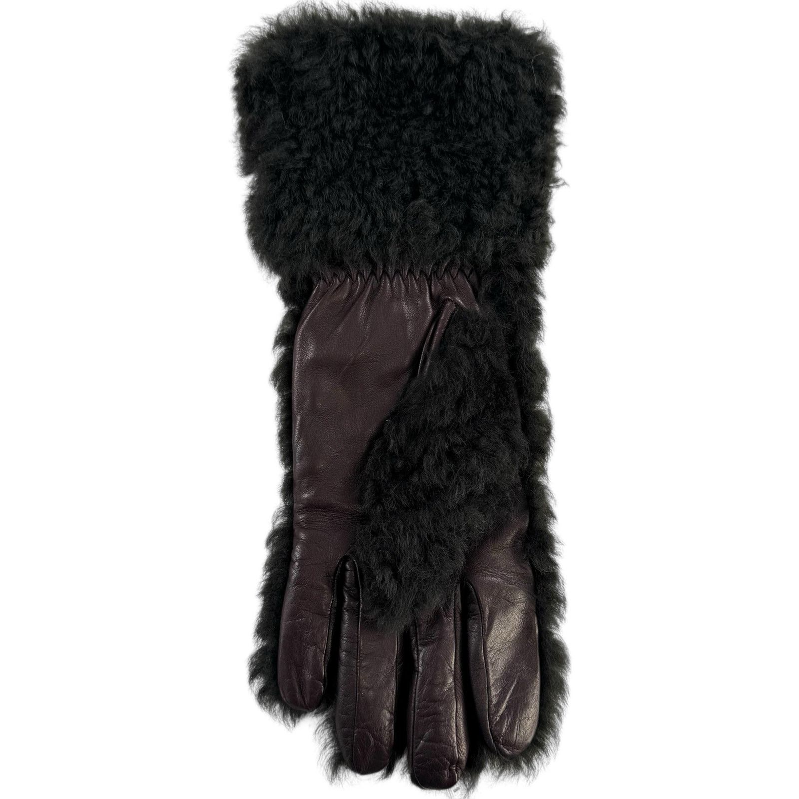 Bottega Veneta Bottega Veneta Shearling & Leather Gloves Size ONE SIZE - 3 Thumbnail