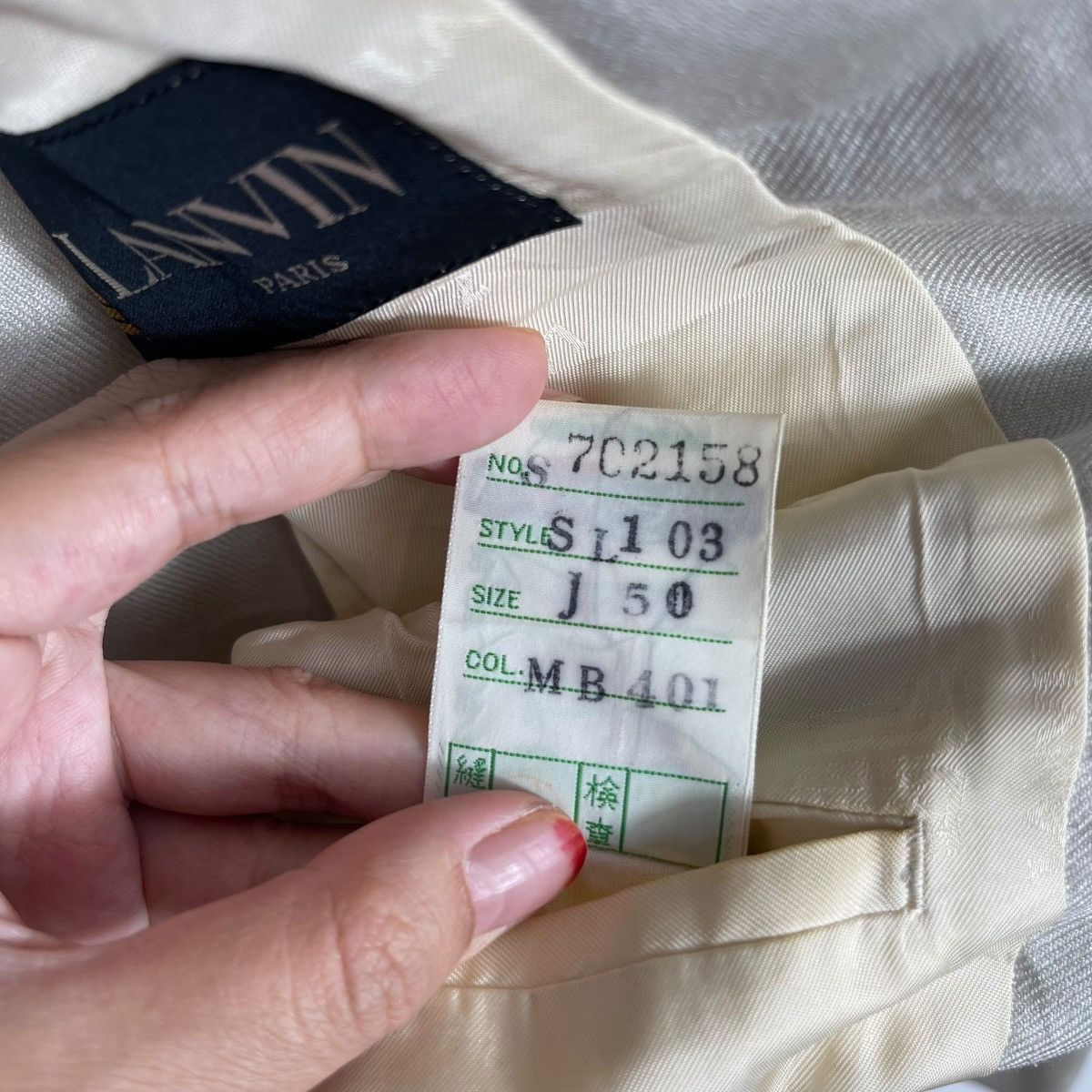 Lanvin Vintage Lanvin Paris Sport Coat Beige Gold Buttons Size 36R - 7 Thumbnail