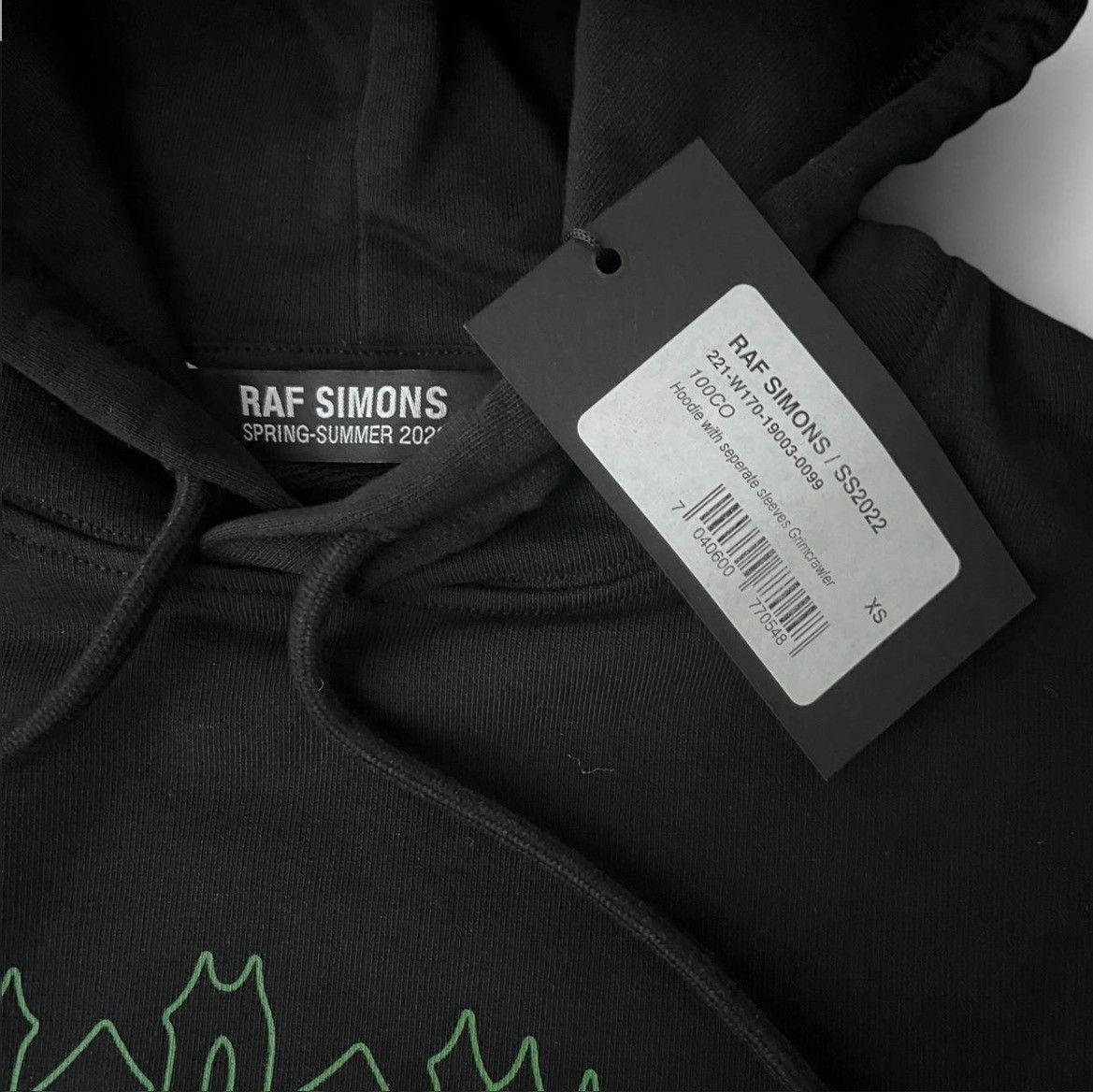 Raf Simons SS22 Raf Simons ‘Grimcrawler’ Seperate Sleeve Hoodie Size US XS / EU 42 / 0 - 4 Thumbnail