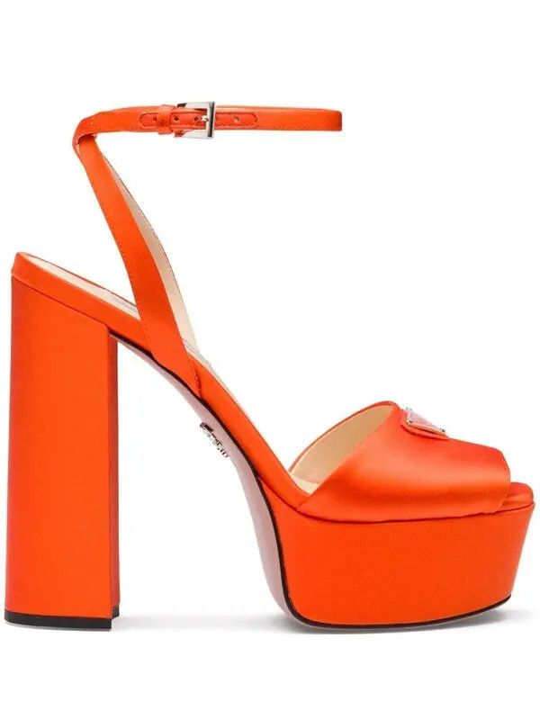 Prada o1la1rc1a0724 Heeled Sandals in Orange Size US 9 / IT 39 - 1 Thumbnail