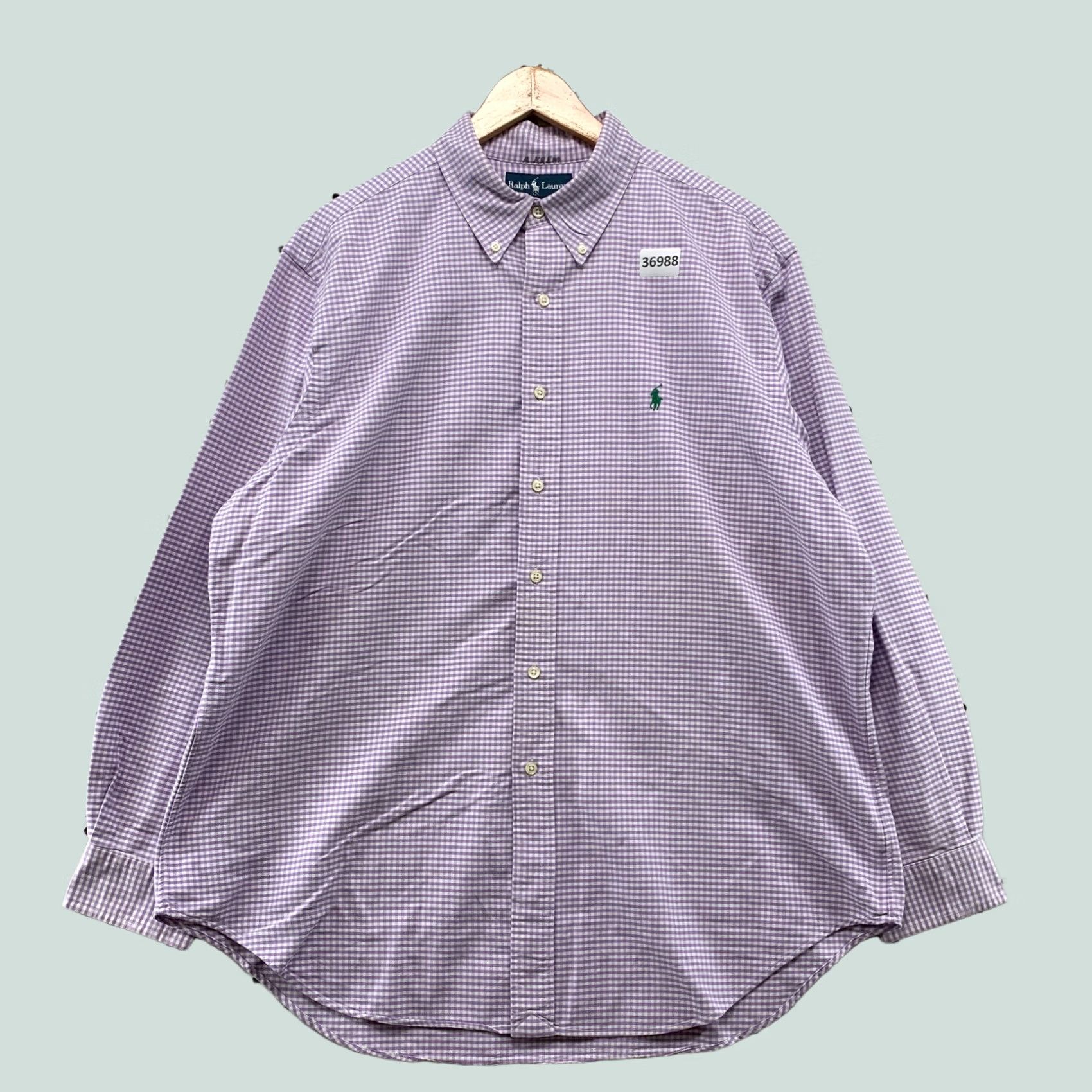 Ralph Lauren Ralph Lauren Purple Check Button Down Shirt Mens 17.5 34/35 Long Sleeve Size US XXL / EU 58 / 5 - 1 Thumbnail