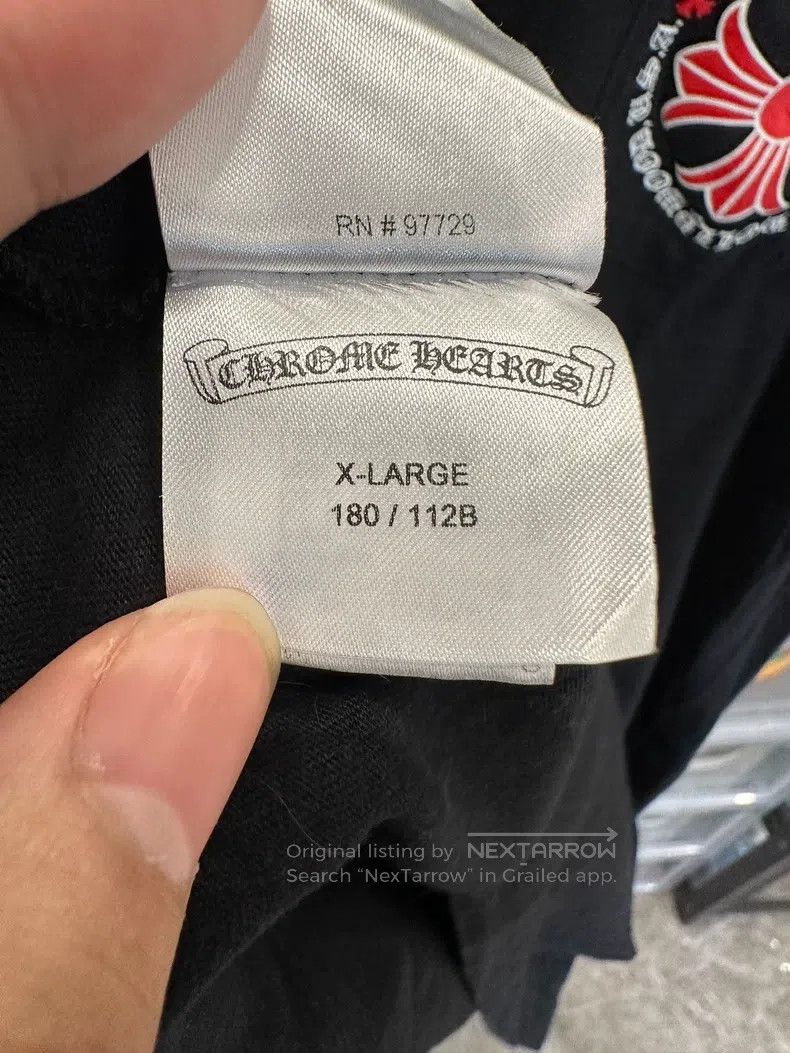 Chrome Hearts CHROME HEARTS Size XL Sanskrit circle red cross flower blac Size US XL / EU 56 / 4 - 6 Thumbnail