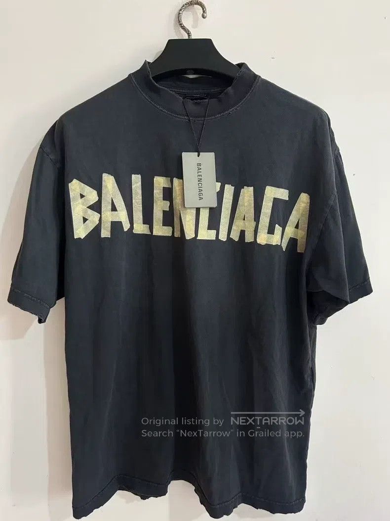 Balenciaga Tape letter printed short sleeve T-shirt