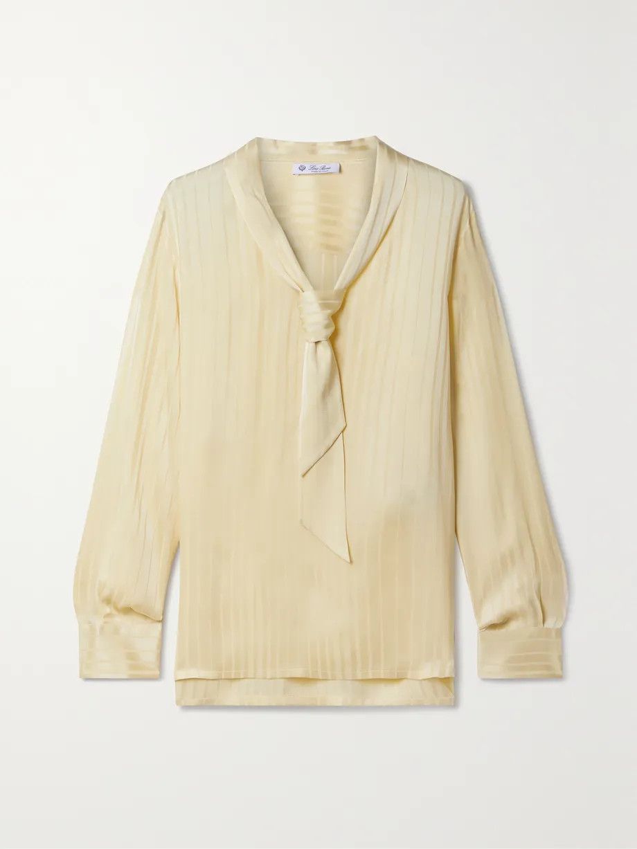 Loro Piana o1srvl11e0824 Kya Ocean Silk Shirt in Cream Size XL / US 12-14 / IT 48-50 - 1 Thumbnail