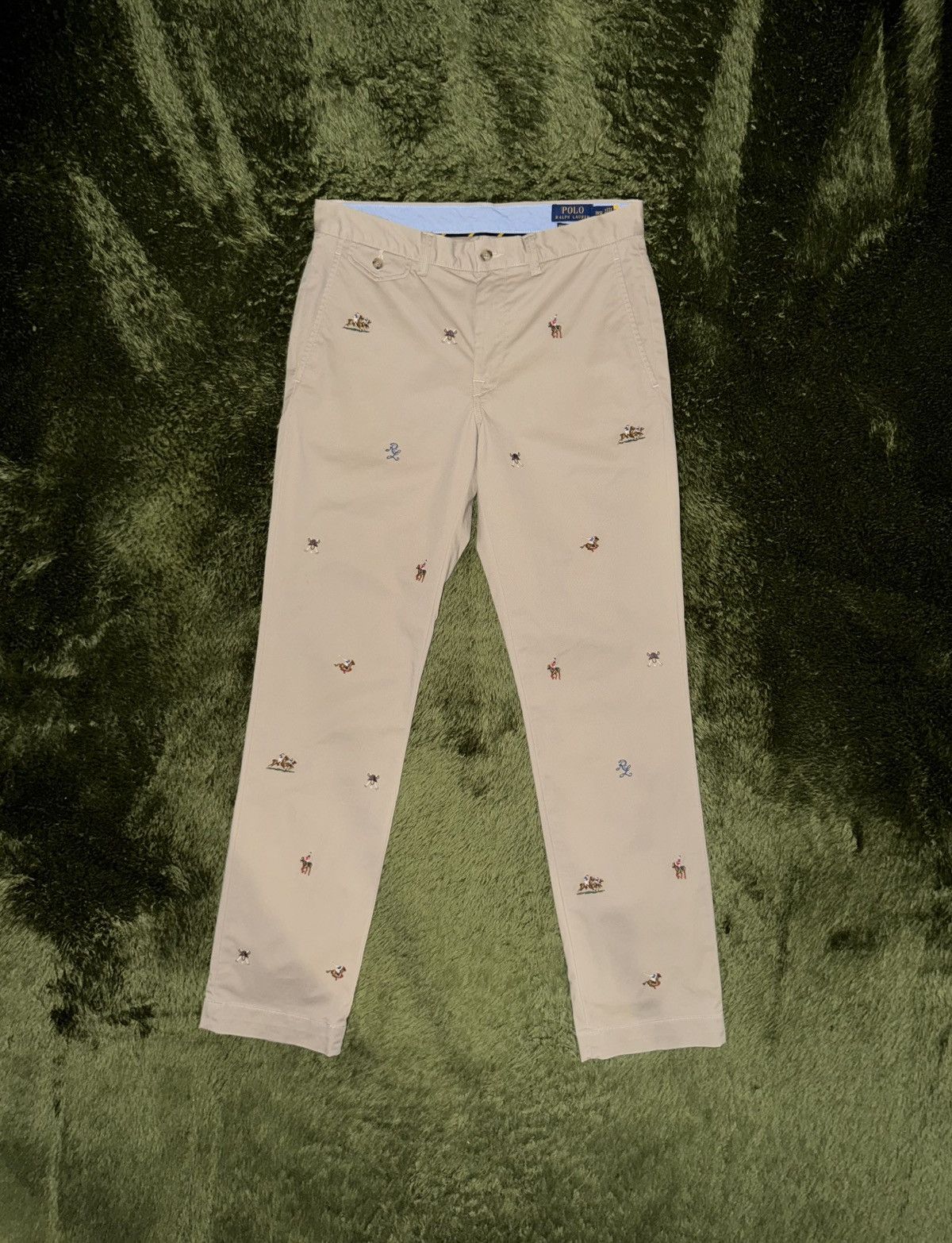 Polo Ralph Lauren [31x32] Polo Ralph Lauren Over Embroidered Logo Chino Pants Size US 31 - 1 Thumbnail