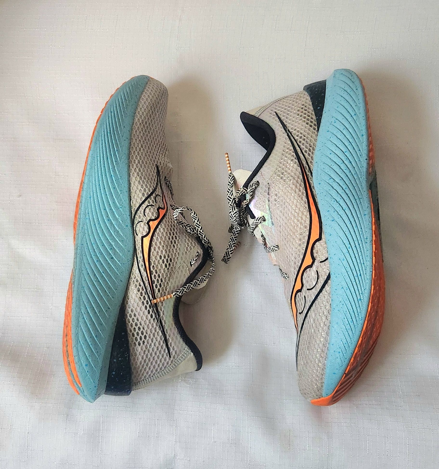 Saucony Saucony Endorphin Pro 3 Fog/ Vizi Orange 2023 (S20755-25) Size US 11.5 / EU 44-45 - 6 Thumbnail