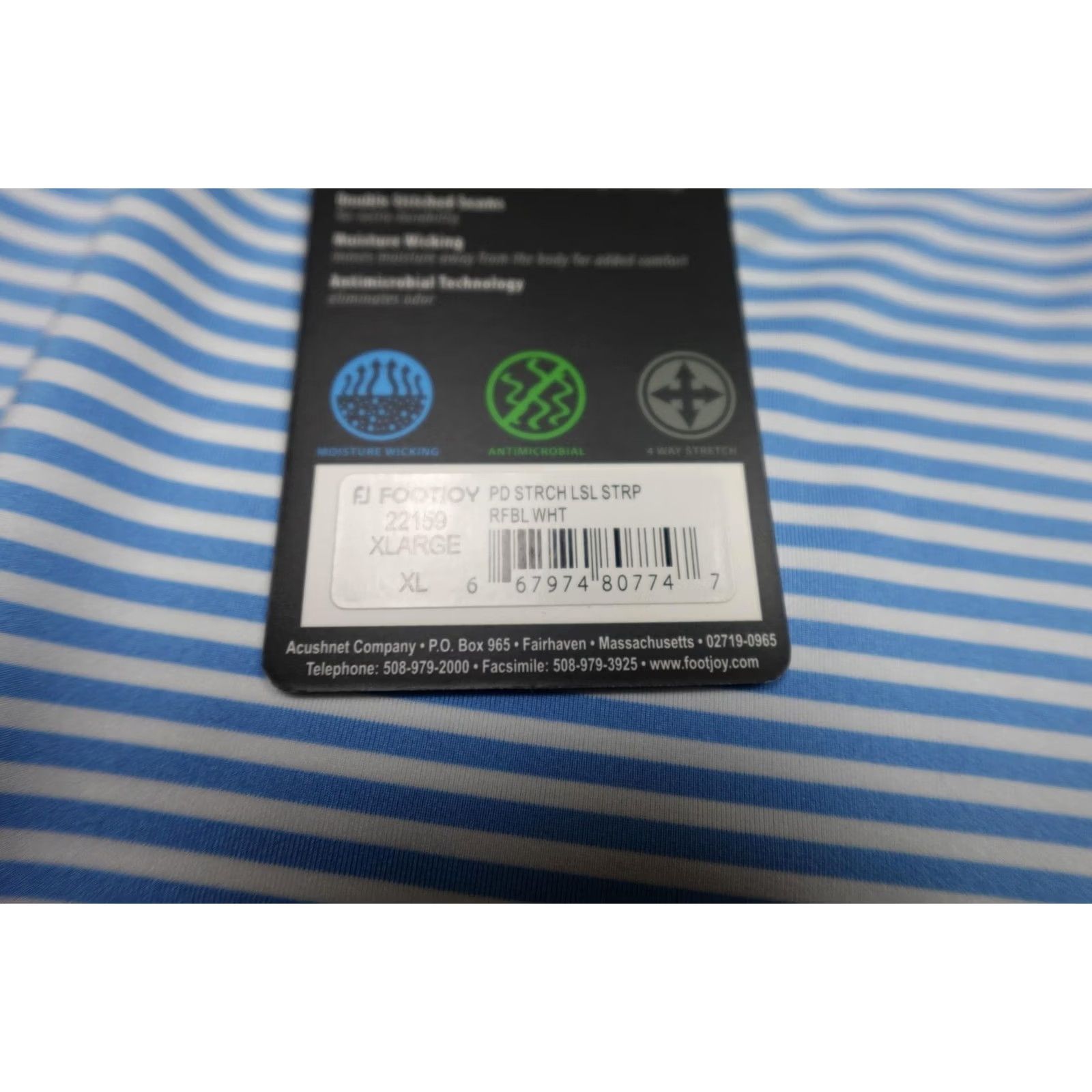 Footjoy FootJoy Golf Polo Mens XL Blue Stripe Glen View Club Chicago Crime Commission Size US XL / EU 56 / 4 - 4 Thumbnail