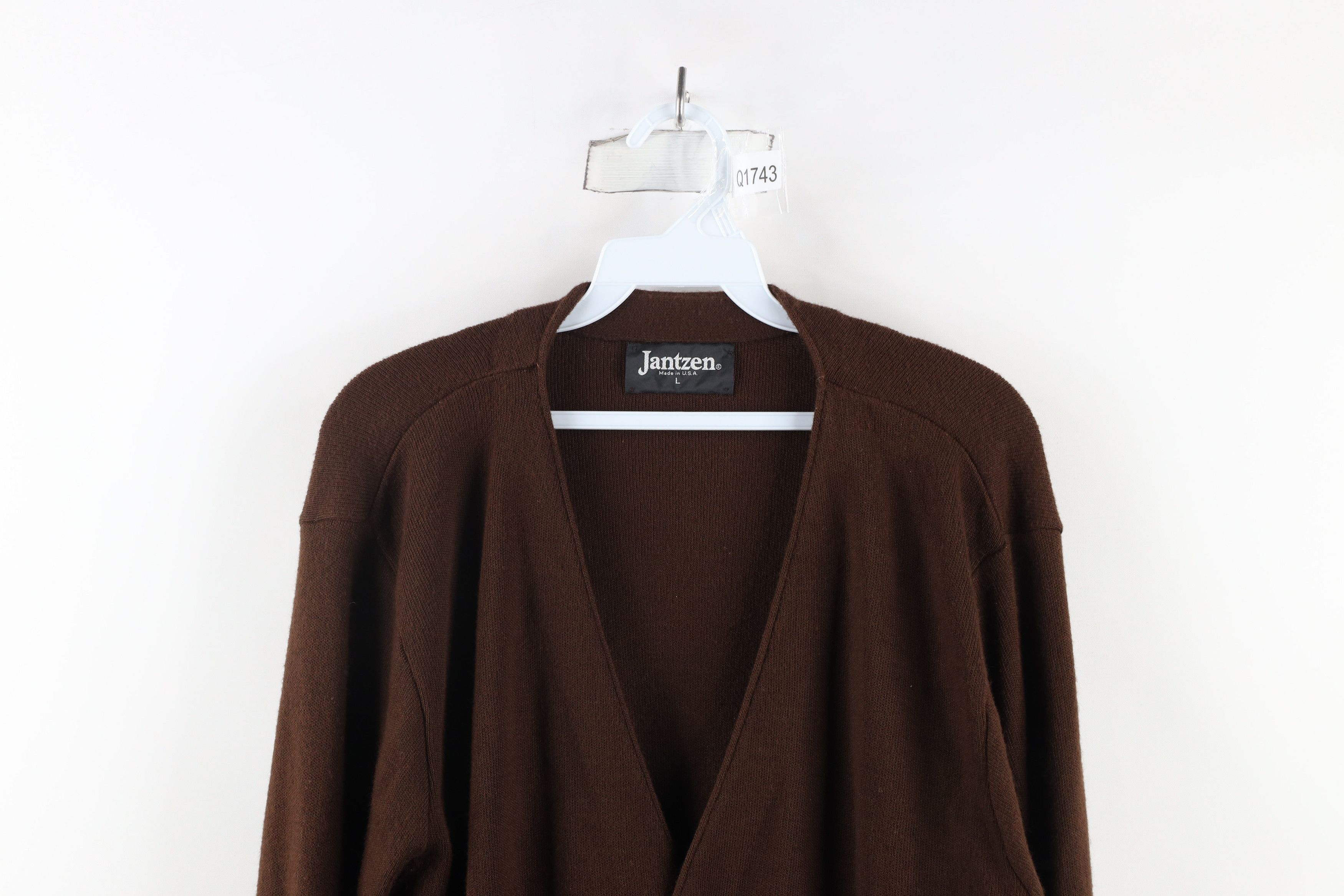 Vintage Vintage 70s Streetwear Knit Cardigan Sweater Brown USA Size US L / EU 52-54 / 3 - 2 Thumbnail