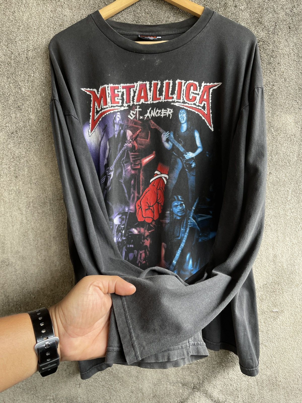 Band Tees SUN FADED🔥Vtg METALLICA St Anger Long Sleve Size US XXL / EU 58 / 5 - 7 Thumbnail