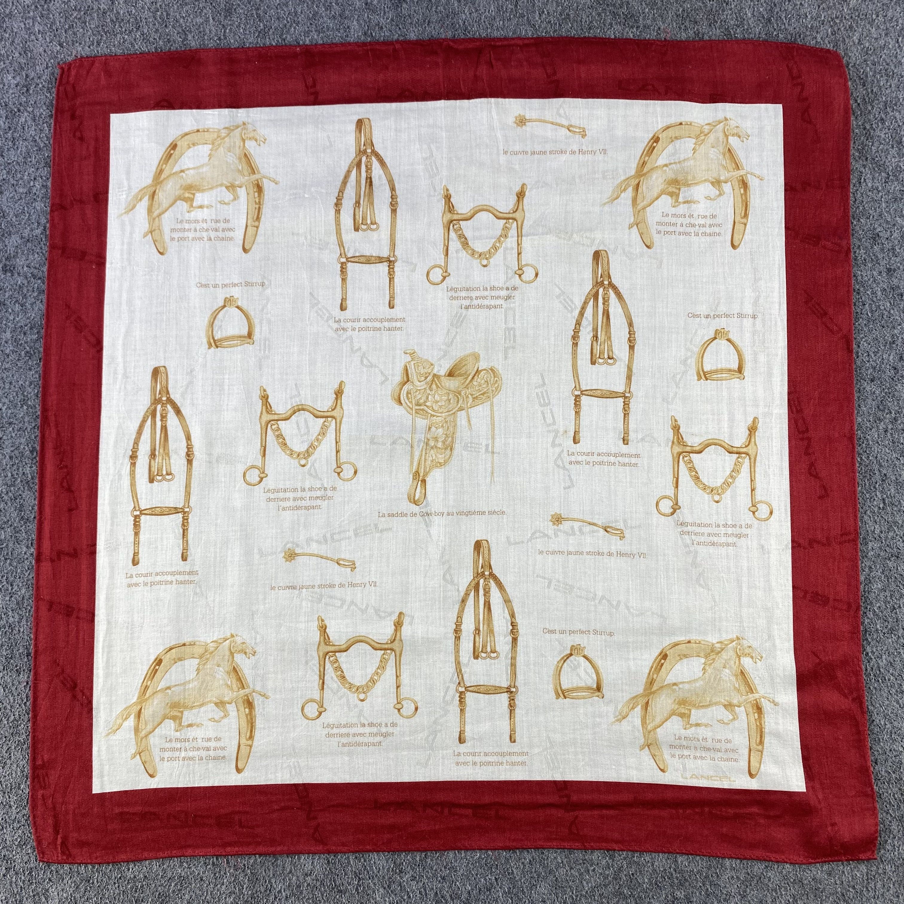Lancel × Vintage Lancel Handkerchief/Neckerchief/Bandana HC538 Size ONE SIZE - 1 Thumbnail