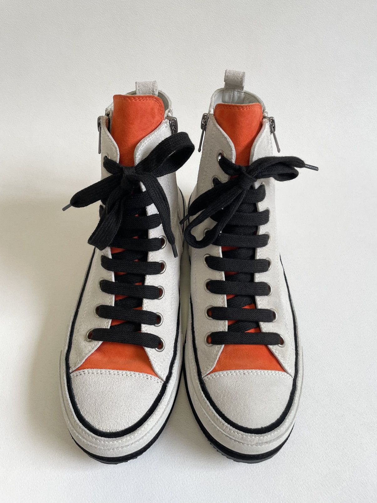 Ann Demeulemeester High Top Sail White Suede ‘Gert’ Sneakers Size US 8 / IT 38 - 13 Thumbnail