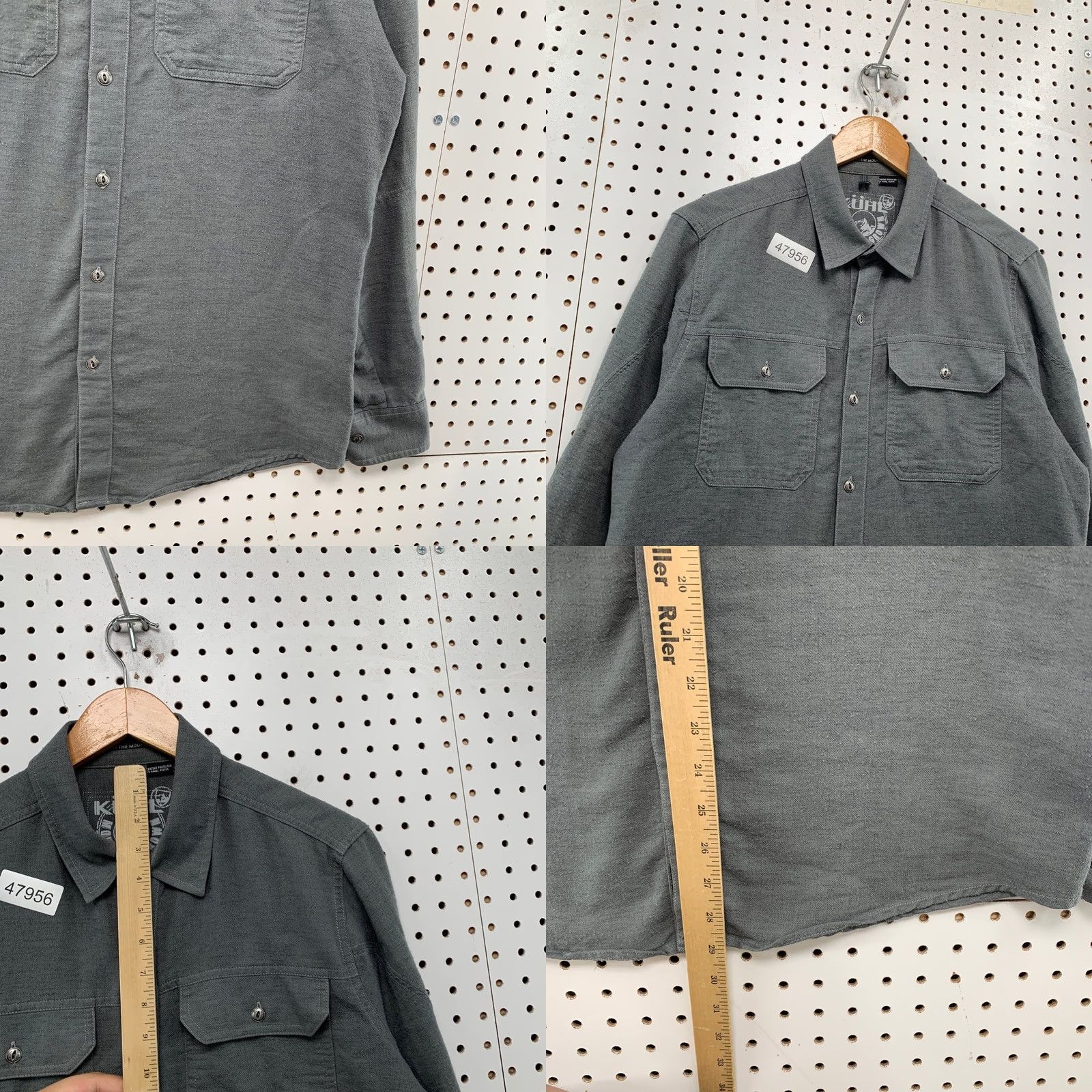 Vintage Kuhl Flannel Button Shirt Mens Small Gray Descendr Long Sleeve Lightweight Hike Size US S / EU 44-46 / 1 - 8 Thumbnail