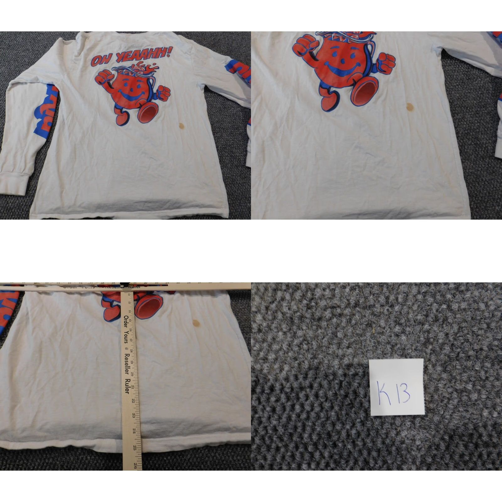 Vintage Kool-aid Kraft Womens Shirt L White Floral Dolman Sleeve Long Sleeve Button Collared Open Back Basic Blouse Casual American Style Mens/Womens Size L / US 10 / IT 46 - 8 Thumbnail