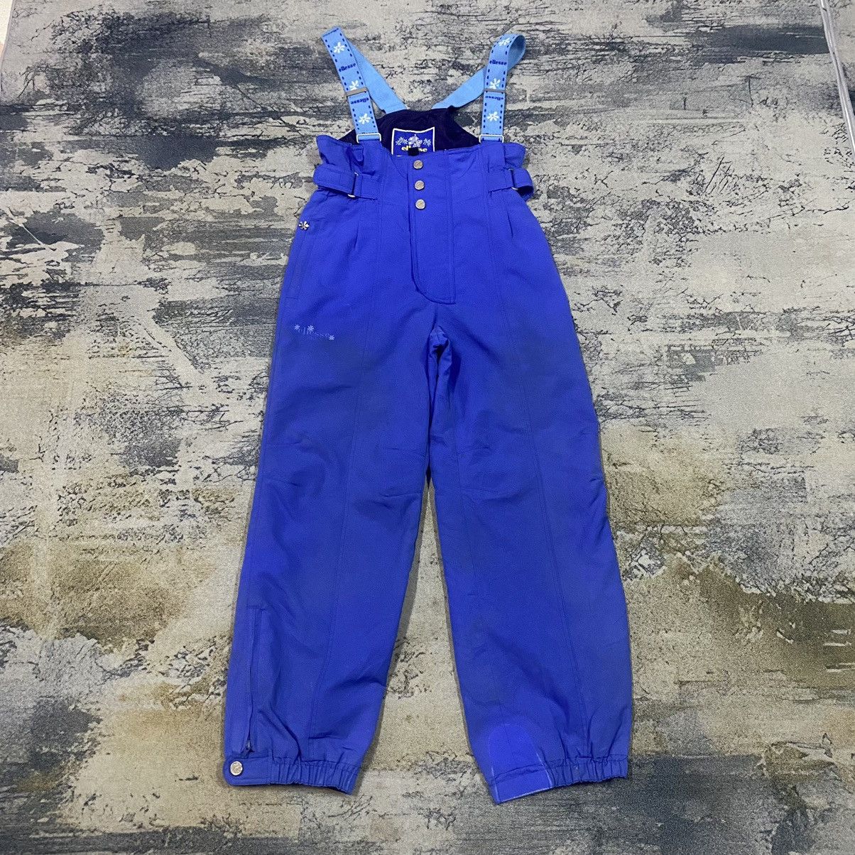 image of Vintage Ellesse Paris Overalls Ski Size 66Cm X 75Cm in Blue, Men's