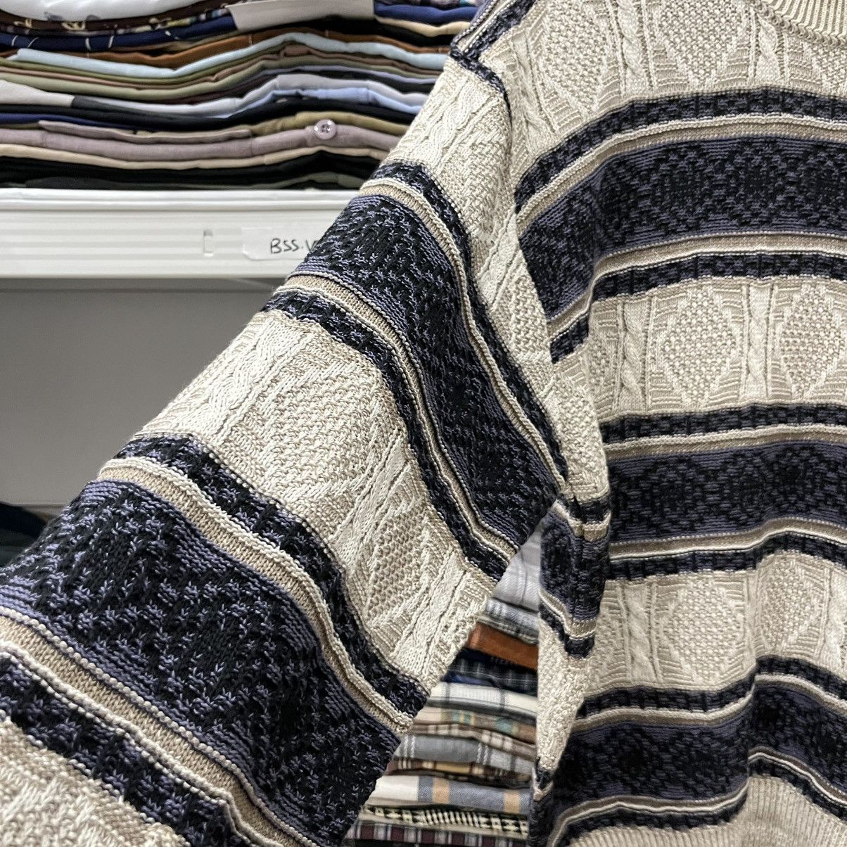 Homespun Knitwear Gard robie brown stripes knit sweater Size US L / EU 52-54 / 3 - 4 Thumbnail