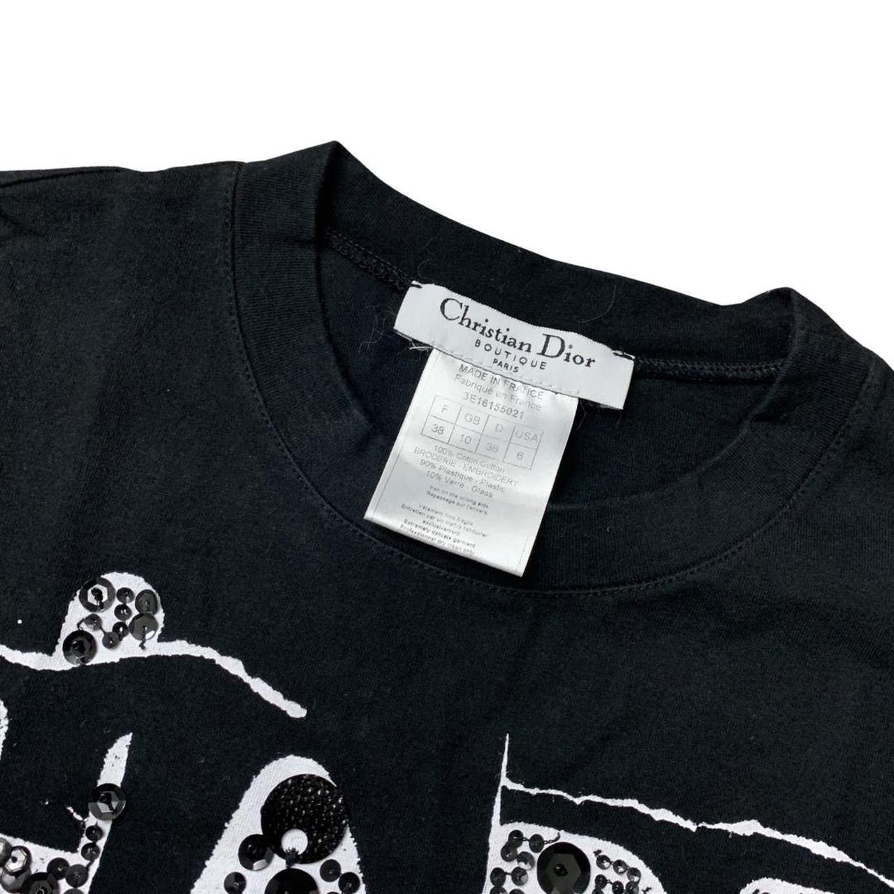 Dior × John Galliano × Vintage Dior 2003 Hard Core Black Spangle T