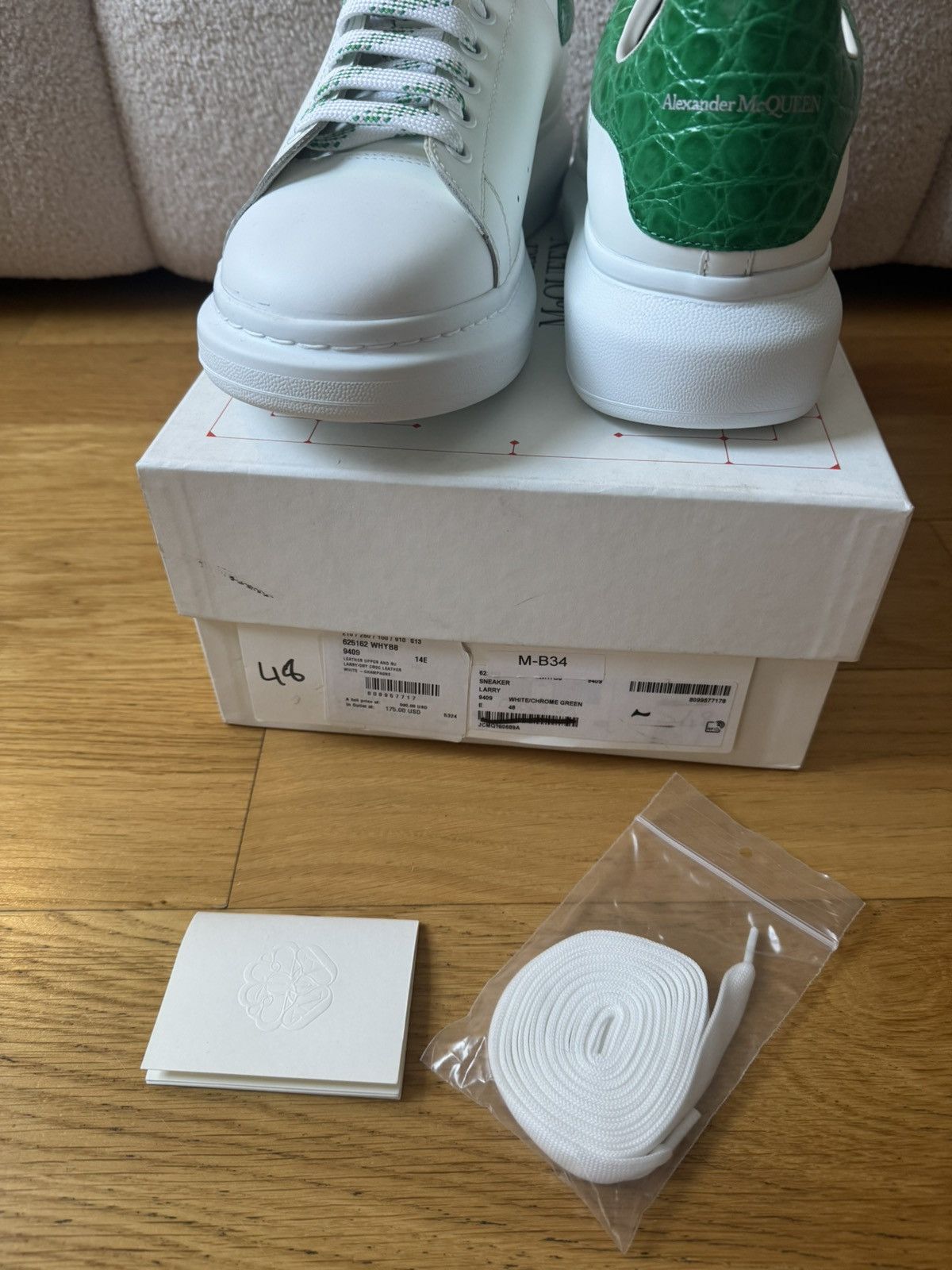 Alexander McQueen Alexander McQueen Green Snakeskin Sneaker Size US 15 / EU 48 - 12 Thumbnail