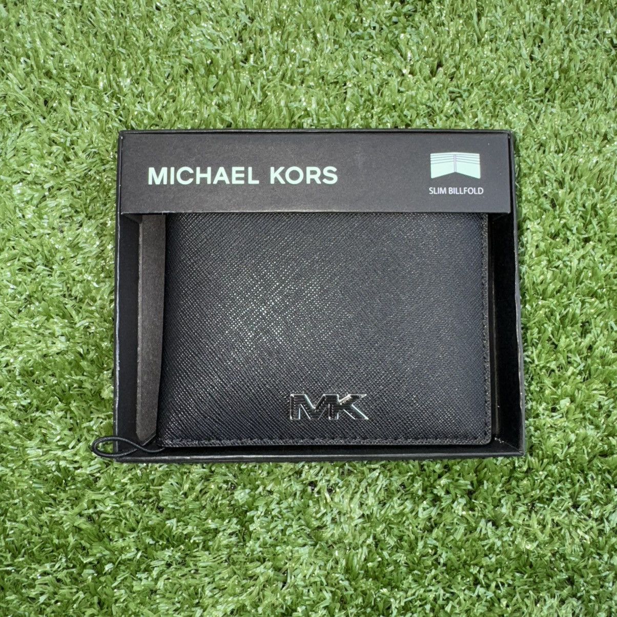 Michael Kors × Vintage Michael Kors Black Leather Slim Bi-Fold (Billfold) Wallet Size ONE SIZE - 1 Thumbnail