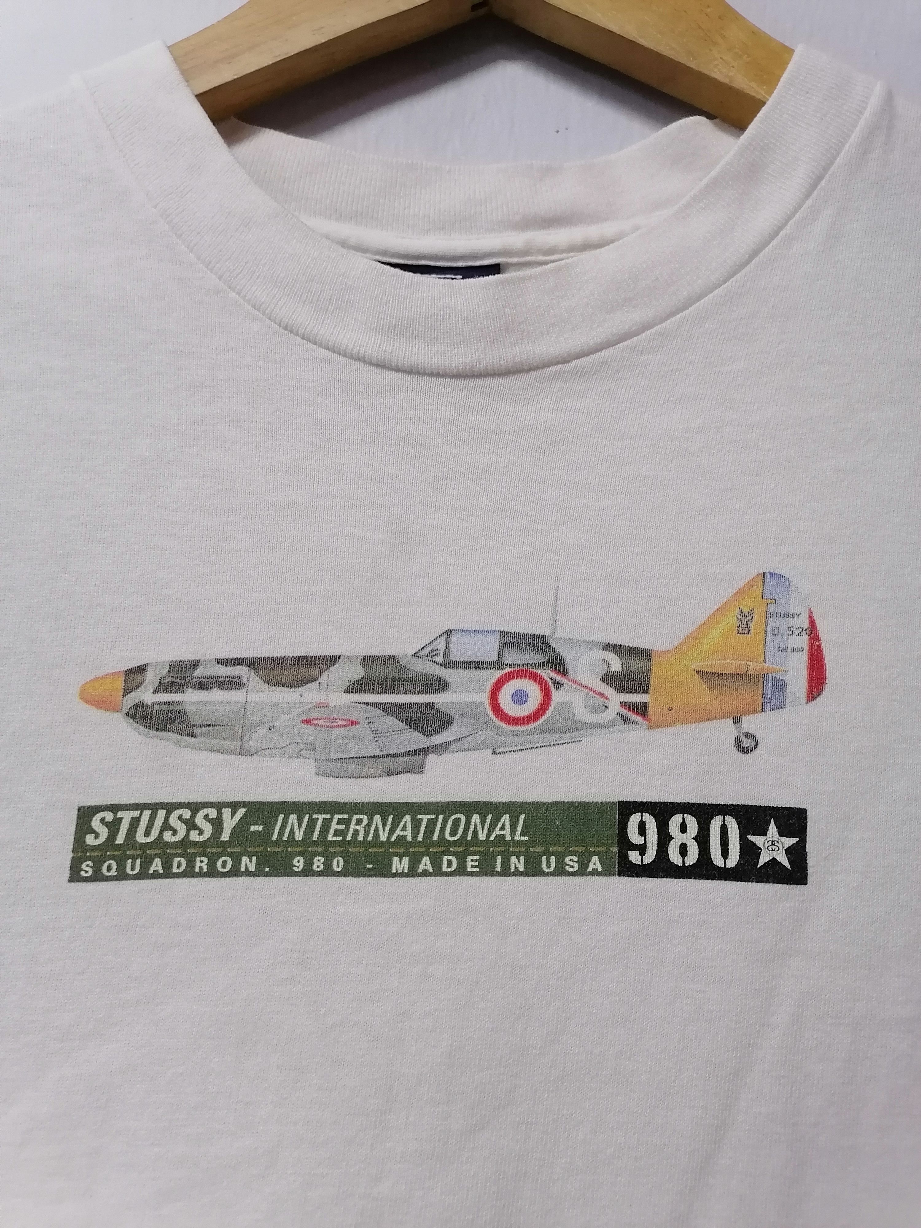 Stussy × Vintage Vintage 90s Stussy International Squadron T-shirt Size US S / EU 44-46 / 1 - 2 Thumbnail