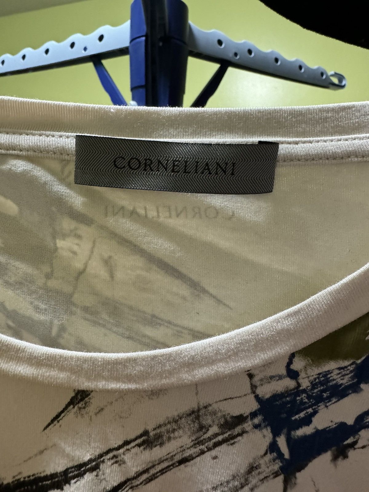 Corneliani Cornelaini Men’s Paint Brush Strokes Tee Shirt XL Size US XL / EU 56 / 4 - 3 Thumbnail