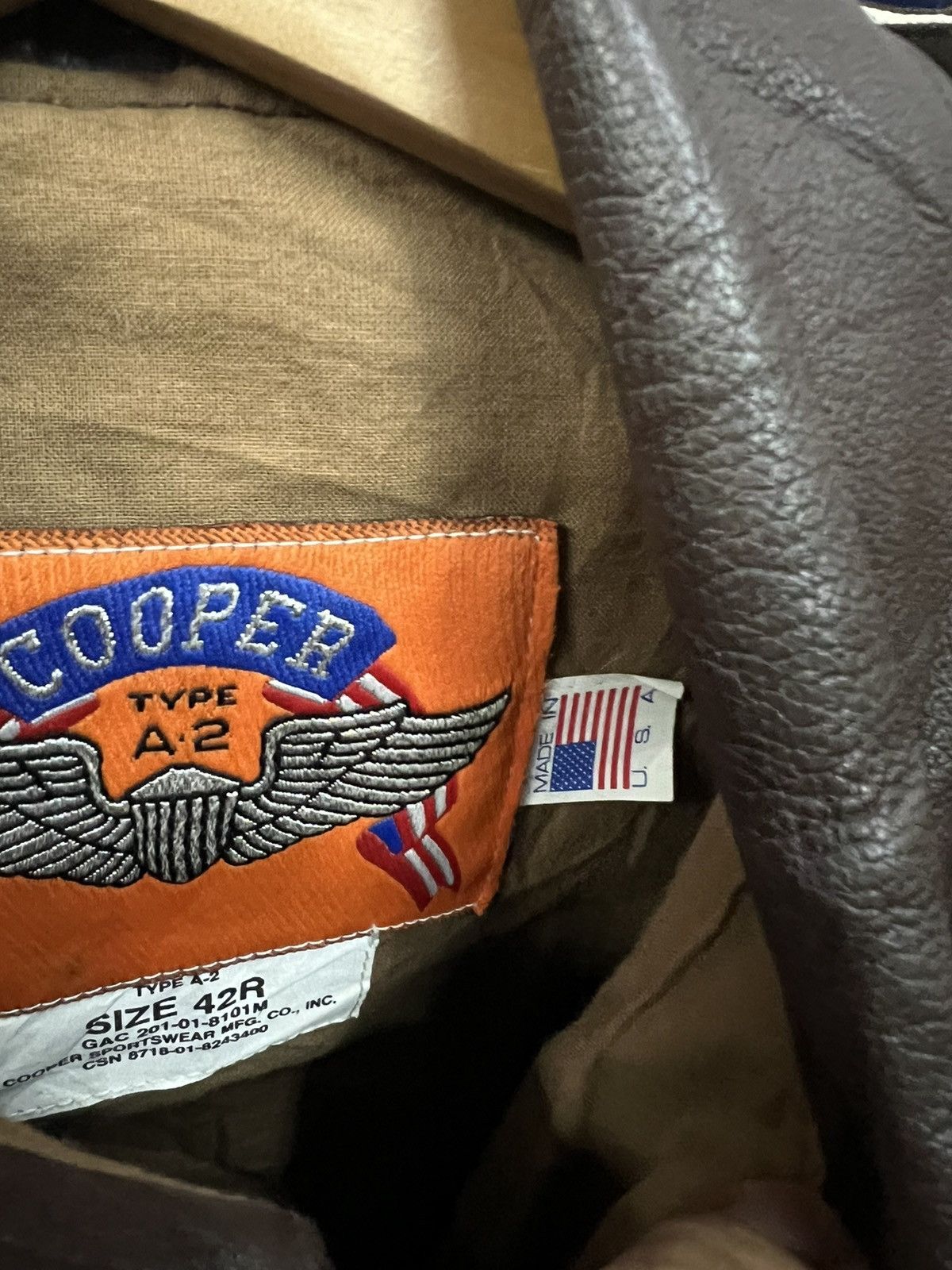 Cooper A-2 flight jacket leather ww2 8th AAF 92nd bomber group Size US L / EU 52-54 / 3 - 5 Thumbnail