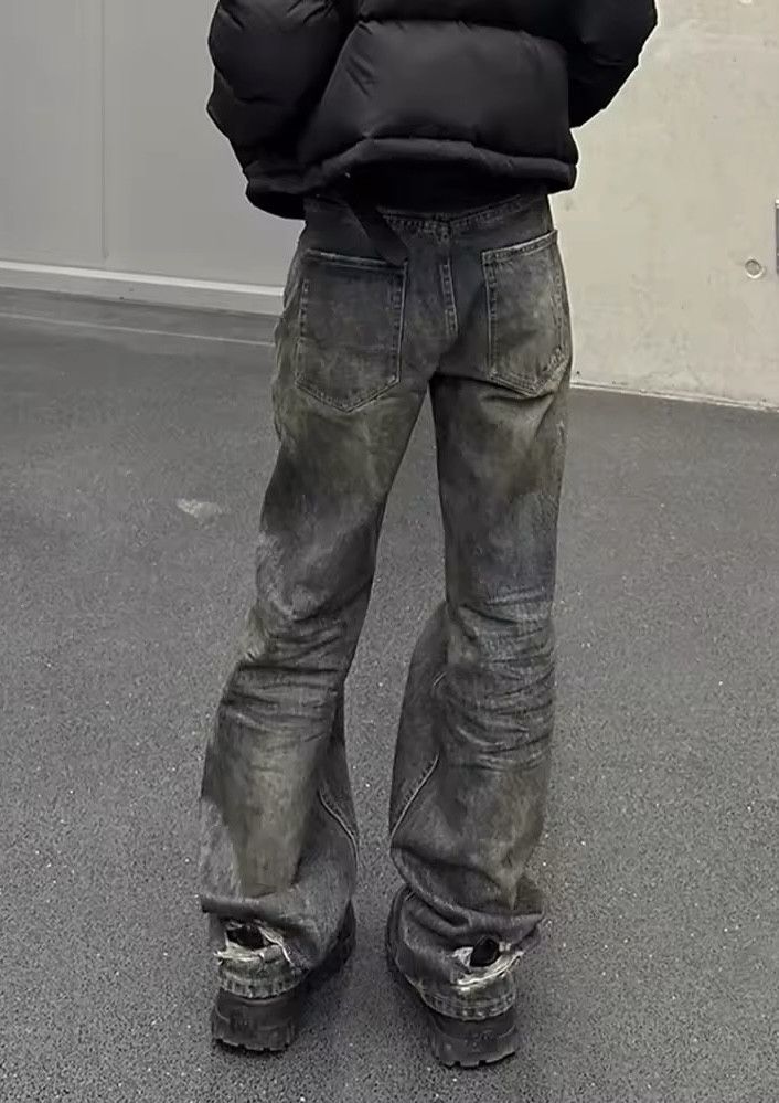 Japanese Brand × Vintage Streetwear Washed Dirty Baggy Blue Jean Size US 32 / EU 48 - 2 Thumbnail