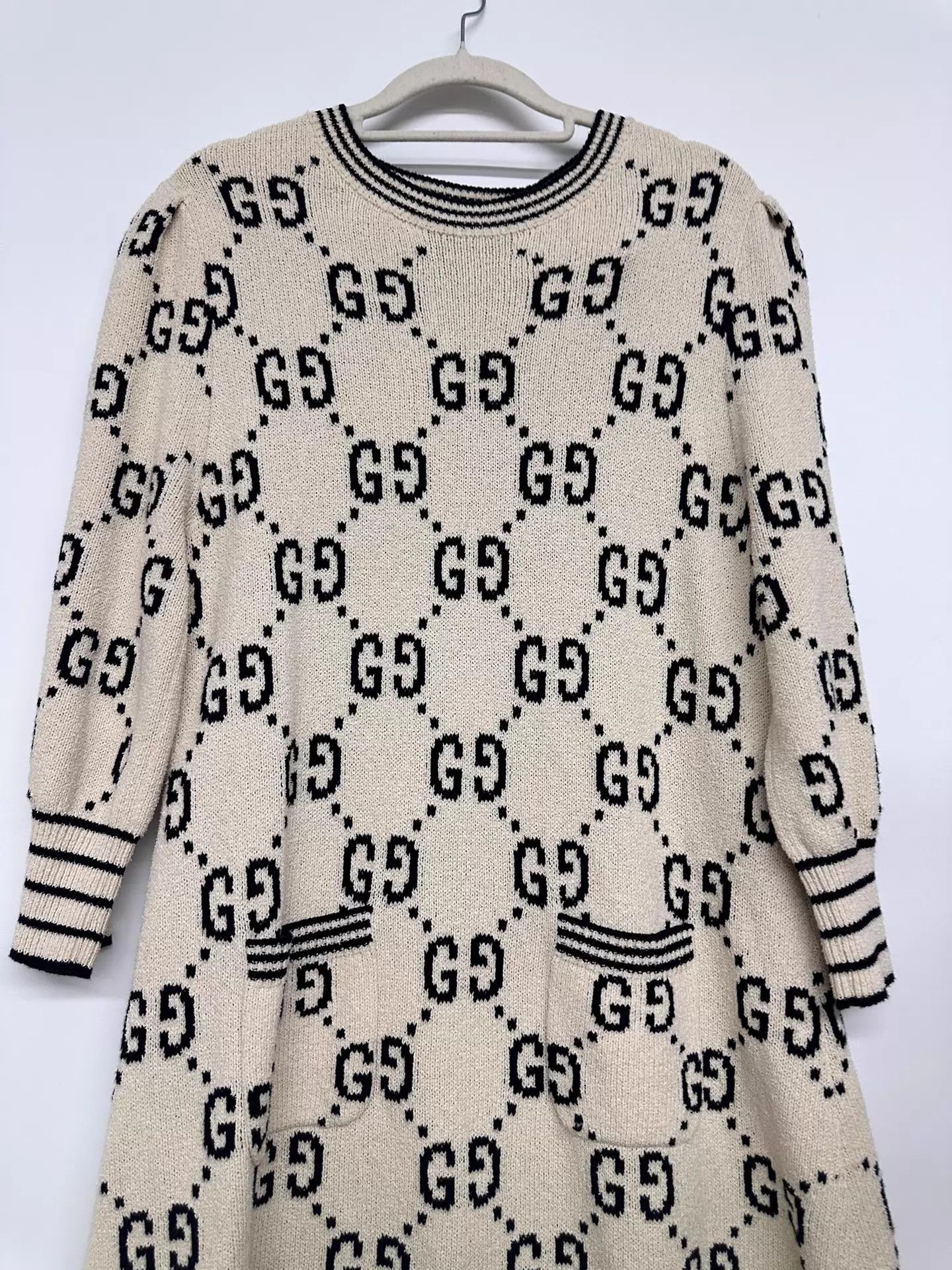 Gucci Gucci GG Knit all over print L dress Size L / US 10 / IT 46 - 4 Thumbnail