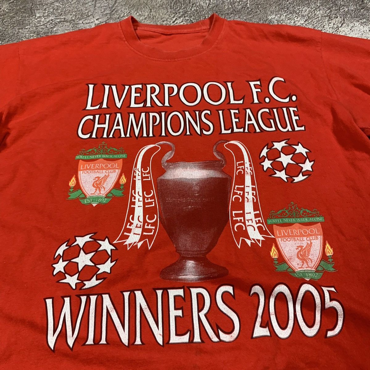 Vintage Vintage 2005 Liverpool FC Champions League Graphic Tee Stree Size US L / EU 52-54 / 3 - 3 Thumbnail