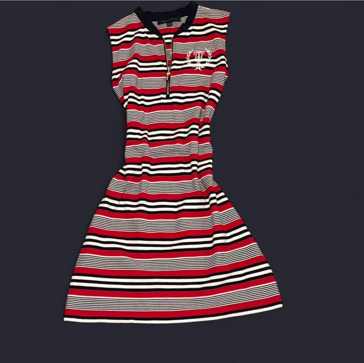 Tommy Hilfiger Tommy Hilfiger red, black, and white striped dress Size S / US 4 / IT 40 - 1 Thumbnail