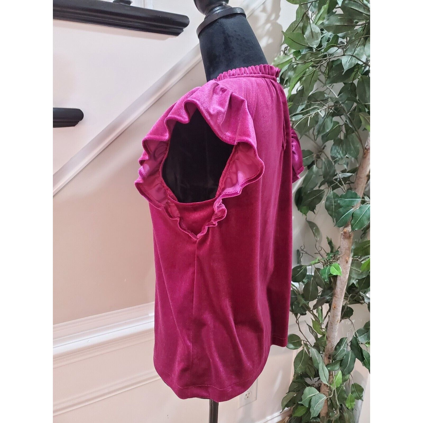 Gap Gap Ruffle Polyester Crew Neck Sleeveless Top Blouse Size XS Size XS / US 0-2 / IT 36-38 - 6 Thumbnail