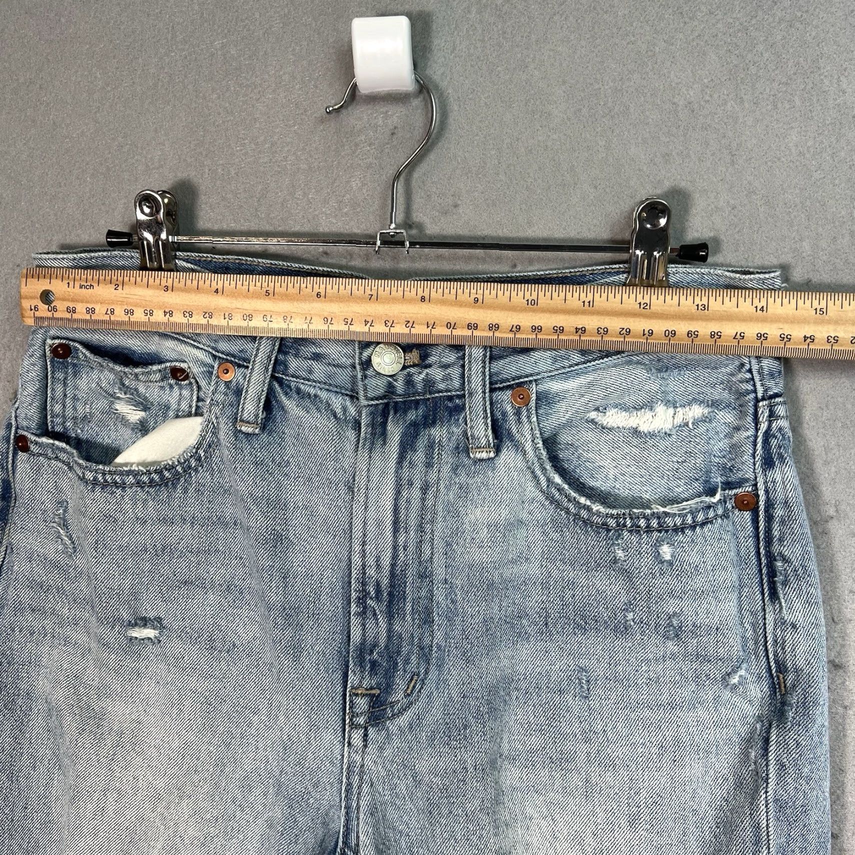 Madewell VINTAGE Maxwell The Perfect Vintage Jeans Womens 27 Blue Light Wash Denim Tapered Leg Size 27" / US 4 / IT 40 - 3 Thumbnail