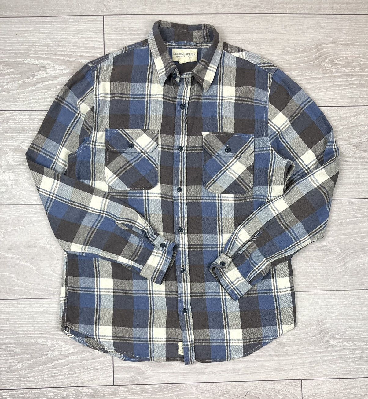 Denim & Supply Ralph Lauren Ralph Lauren Denim Supply Flannel Plaid Button Shirt Size US L / EU 52-54 / 3 - 2 Thumbnail