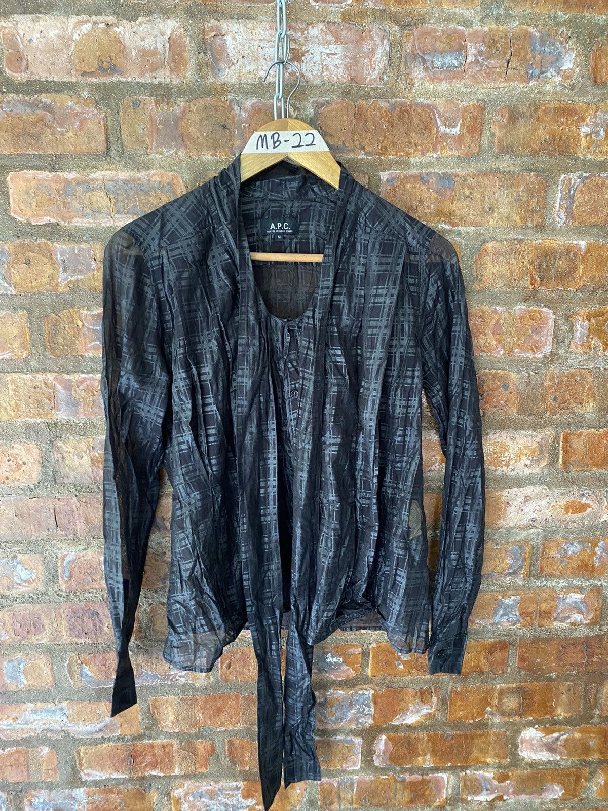 A.P.C. 1990s APC Silk Mesh black checked Size M / US 6-8 / IT 42-44 - 2 Thumbnail